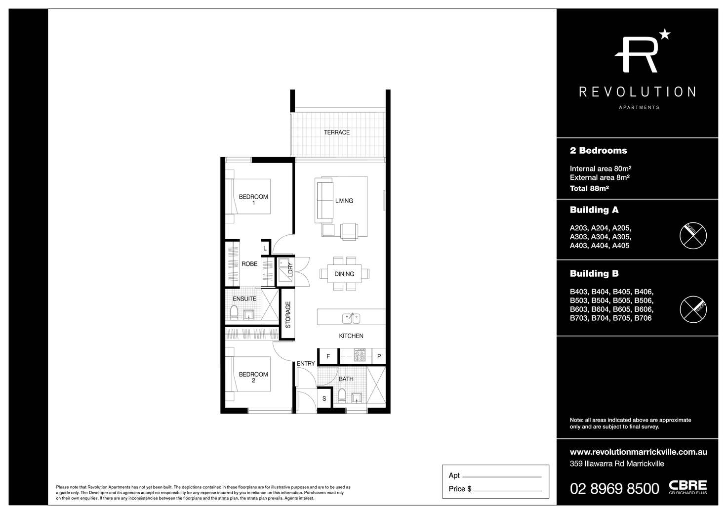 Floorplan of Homely apartment listing, A403/359 Illawarra Road, Marrickville NSW 2204