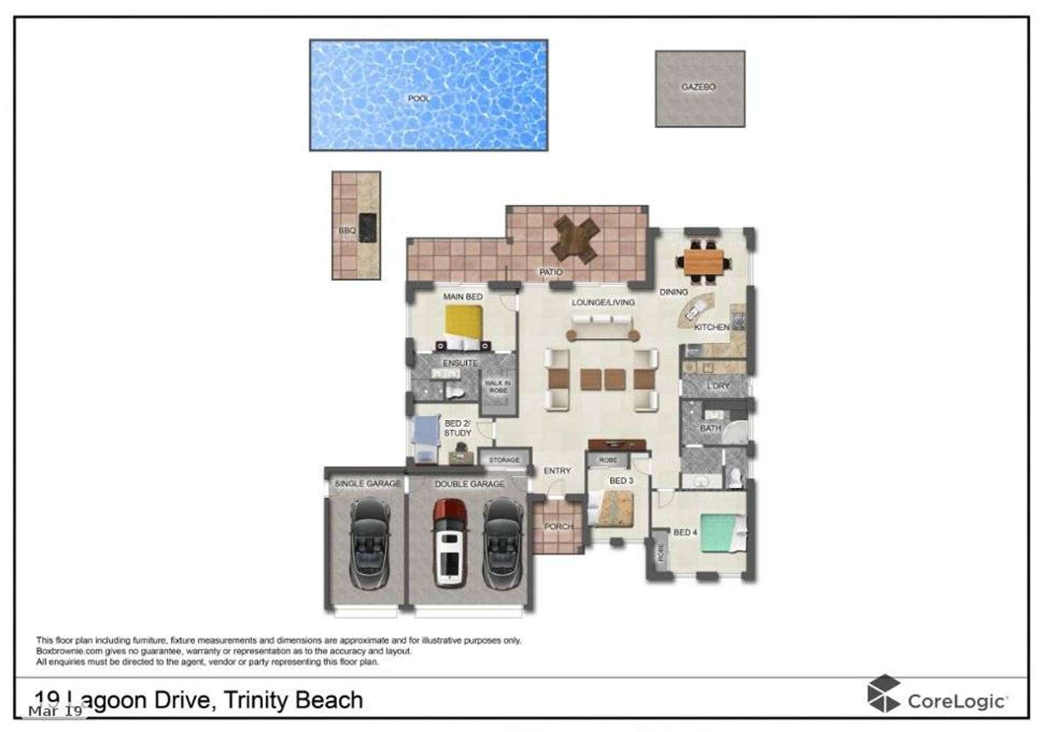 Floorplan of Homely house listing, 19 Lagoon Drive, Trinity Beach QLD 4879