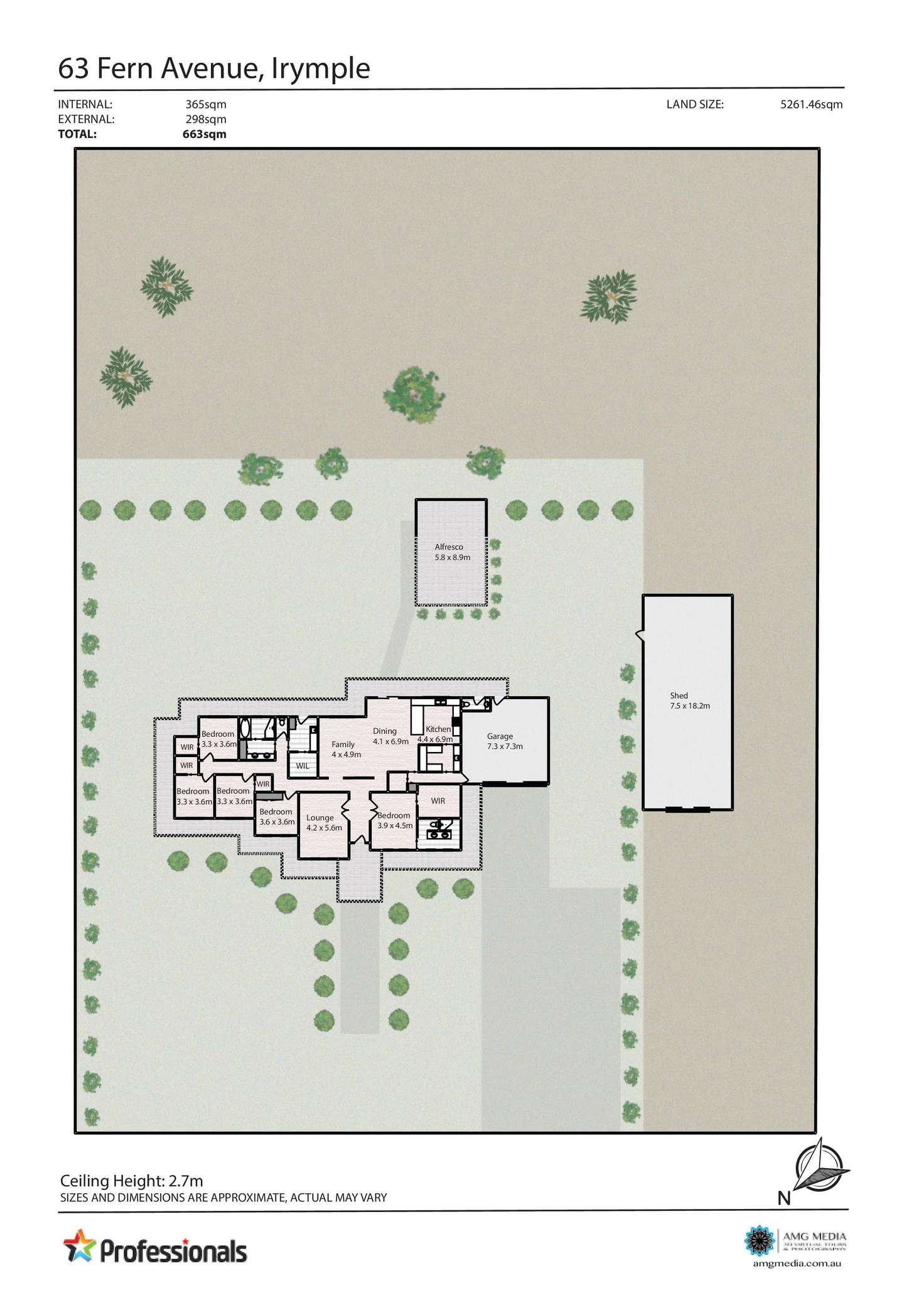 Floorplan of Homely house listing, 63 Fern Avenue, Irymple VIC 3498