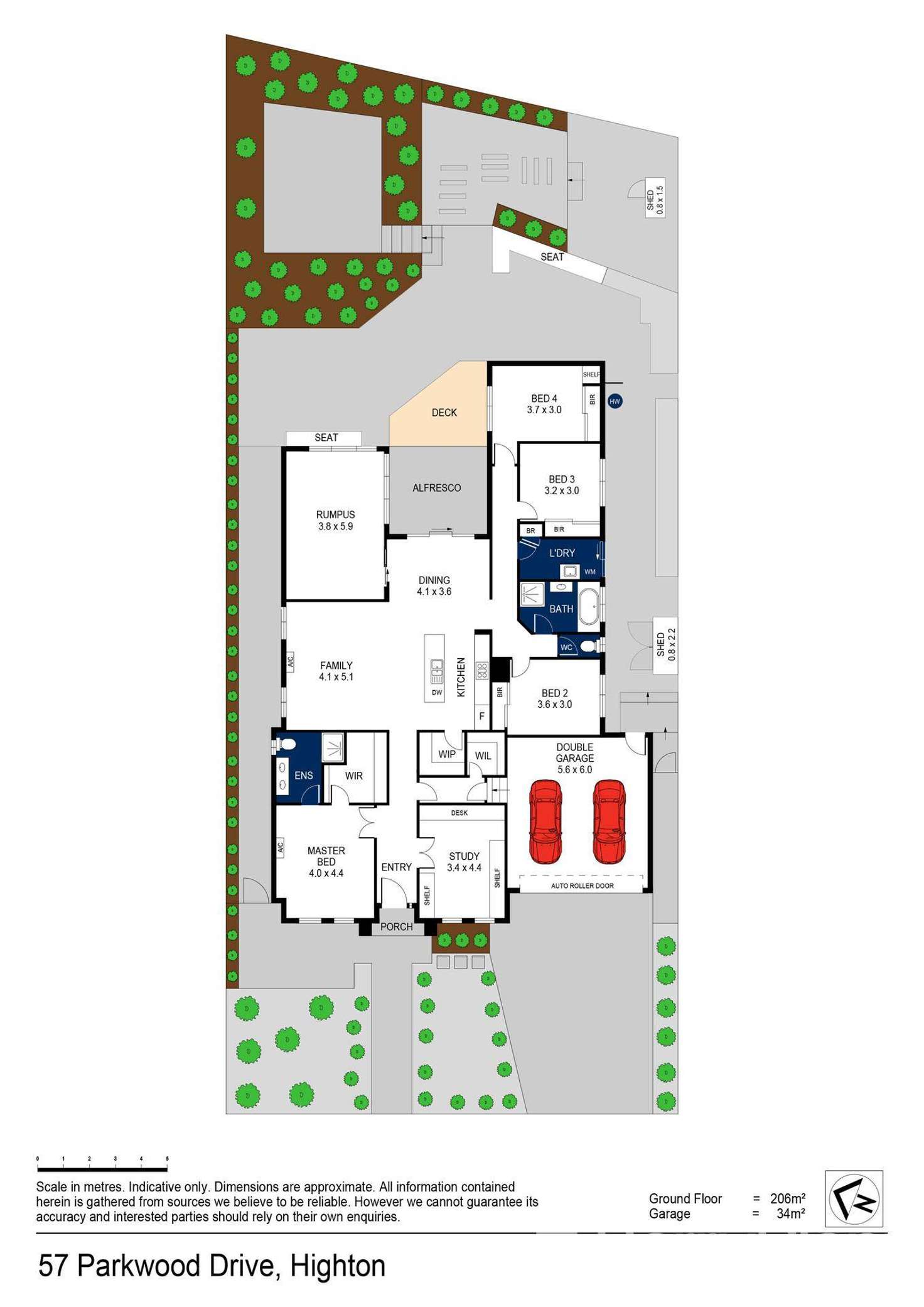 Floorplan of Homely house listing, 57 Parkwood Drive, Highton VIC 3216