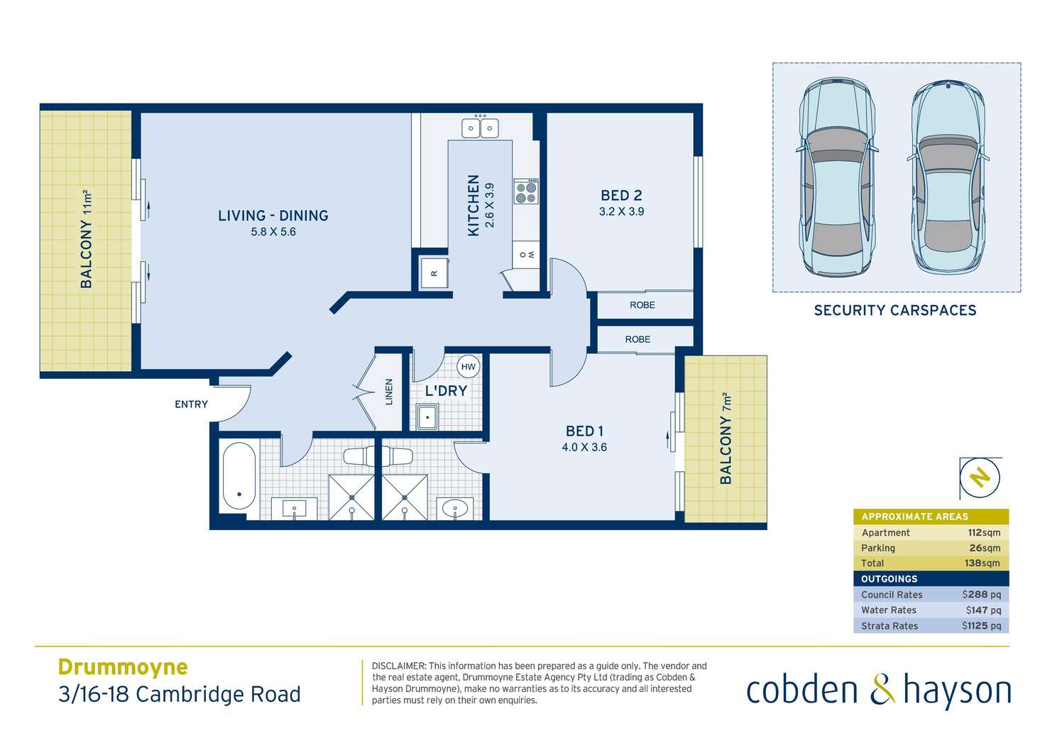 Floorplan of Homely apartment listing, 3/16-18 Cambridge Road, Drummoyne NSW 2047