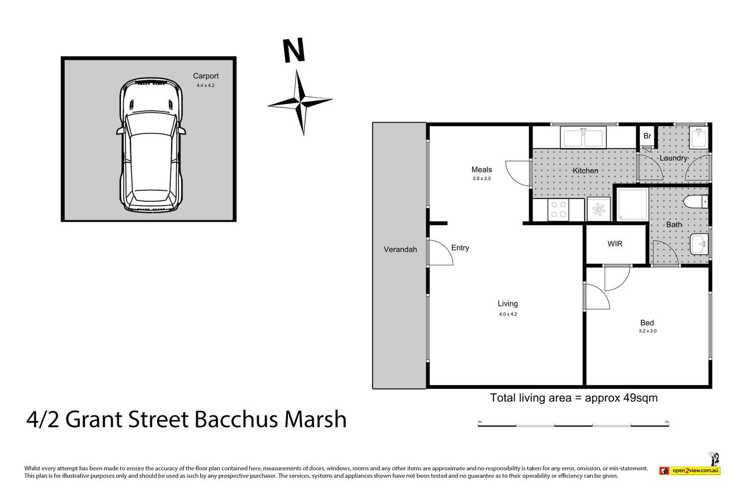 Floorplan of Homely unit listing, 4/22 Grant Street, Bacchus Marsh VIC 3340