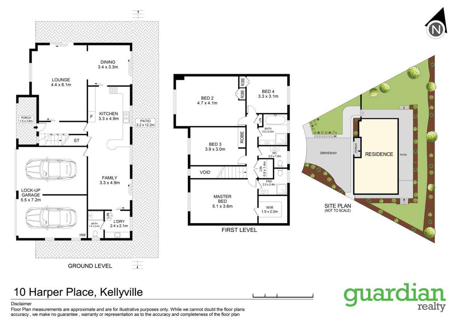 Floorplan of Homely house listing, 10 Harper Place, Kellyville NSW 2155
