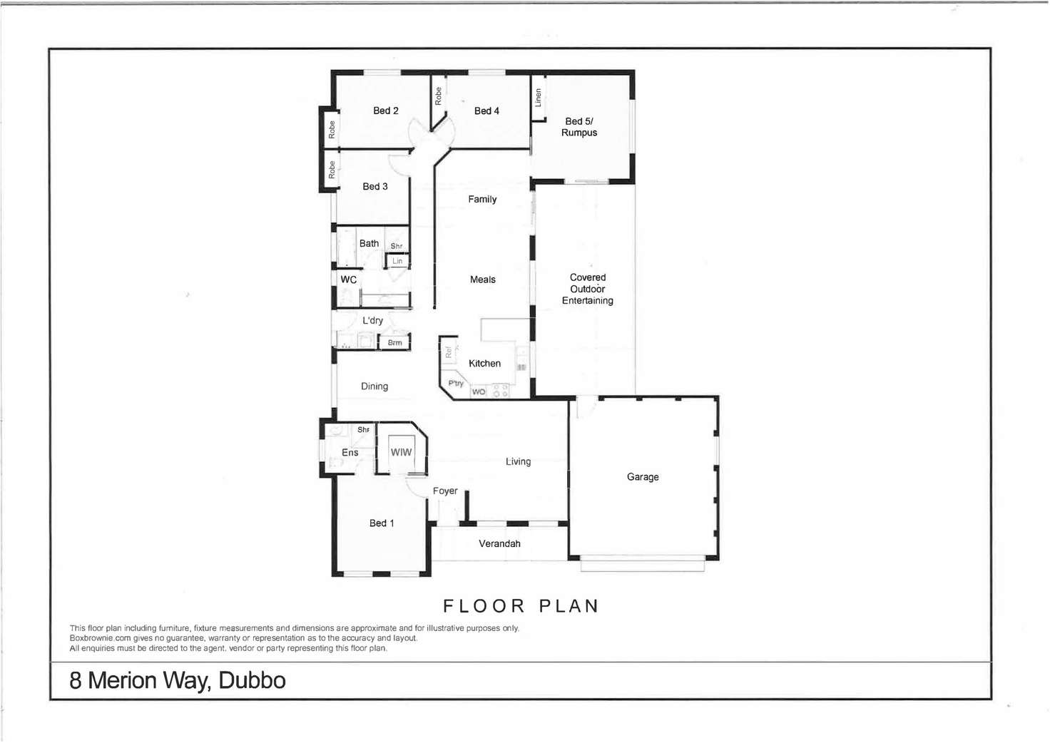 Floorplan of Homely house listing, 8 Merion Way, Dubbo NSW 2830