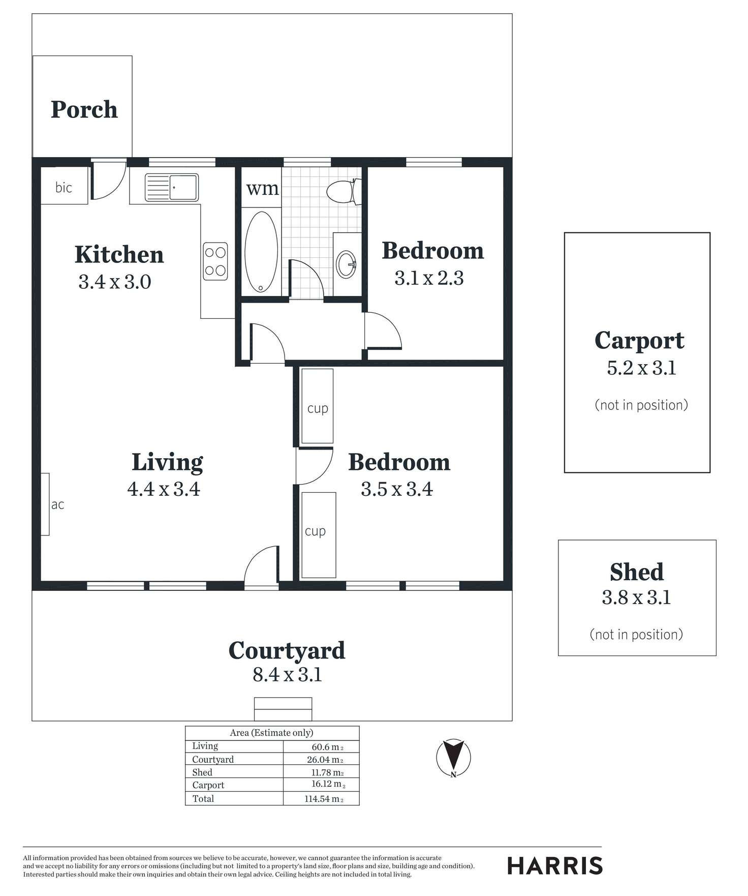 Floorplan of Homely unit listing, 4/16 Kyle Street, Glenside SA 5065