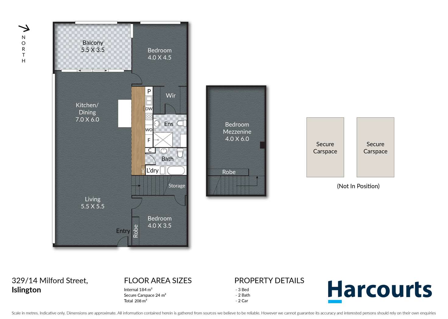 Floorplan of Homely apartment listing, 329/14 Milford Street, Islington NSW 2296