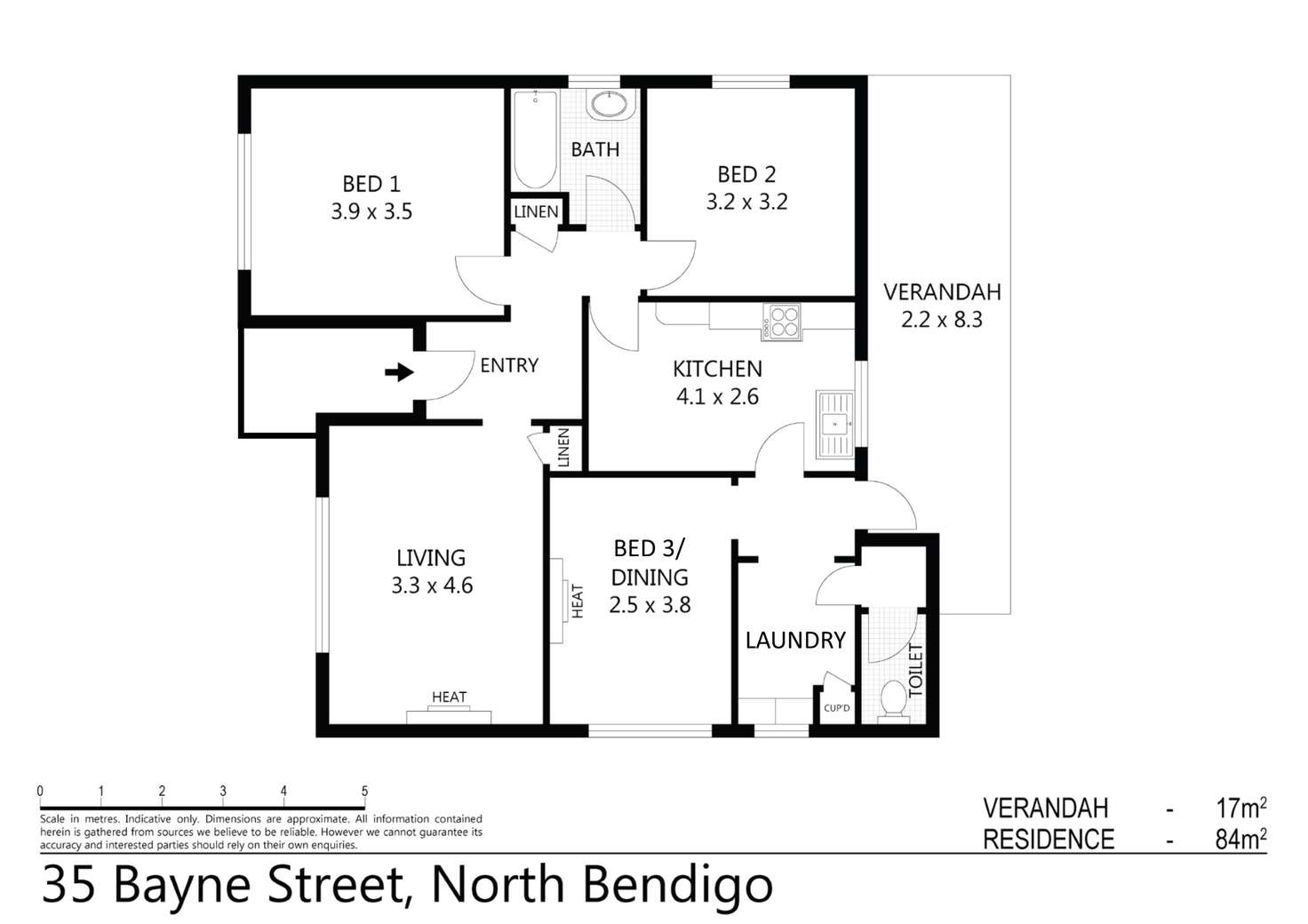 Floorplan of Homely house listing, 35 Bayne Street, Bendigo VIC 3550