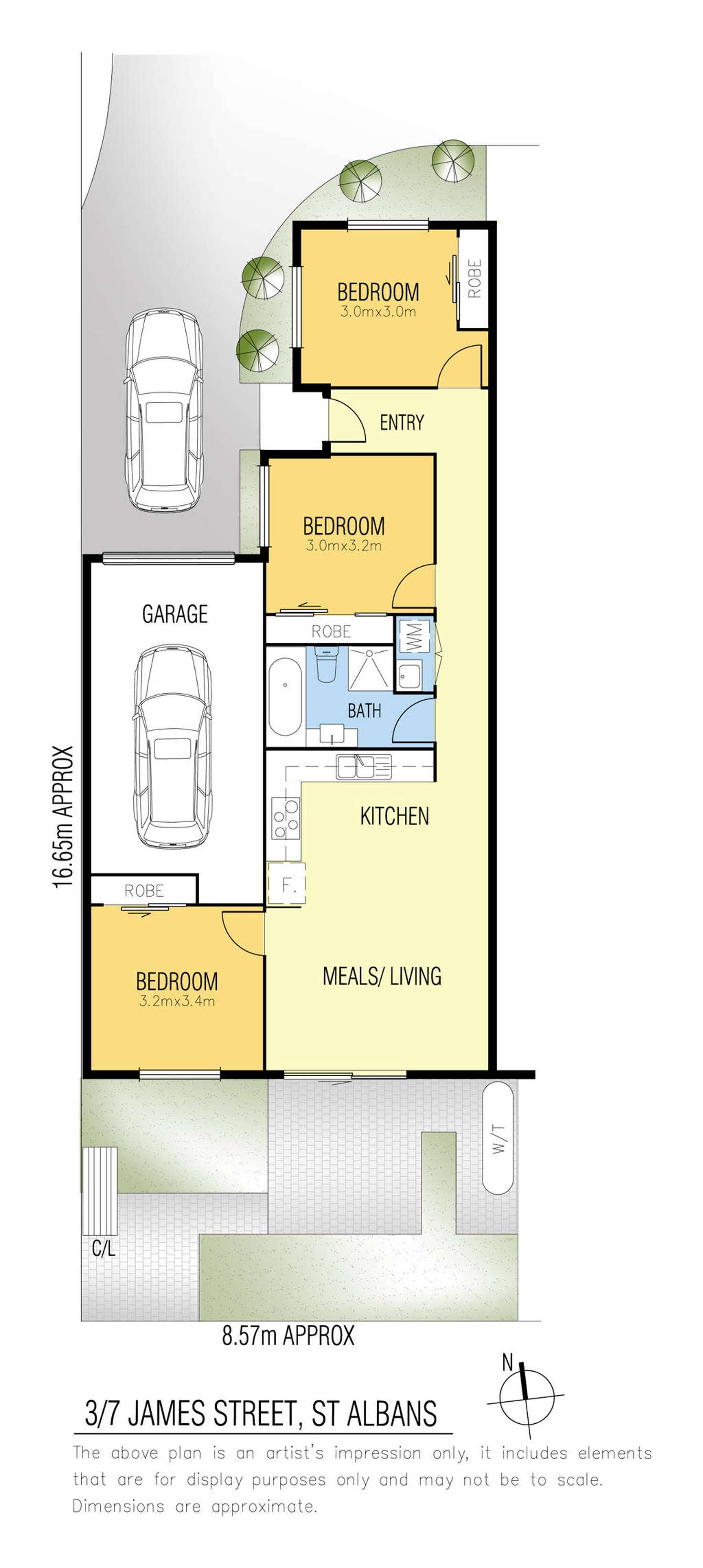 Floorplan of Homely unit listing, 3/7 James Street, St Albans VIC 3021