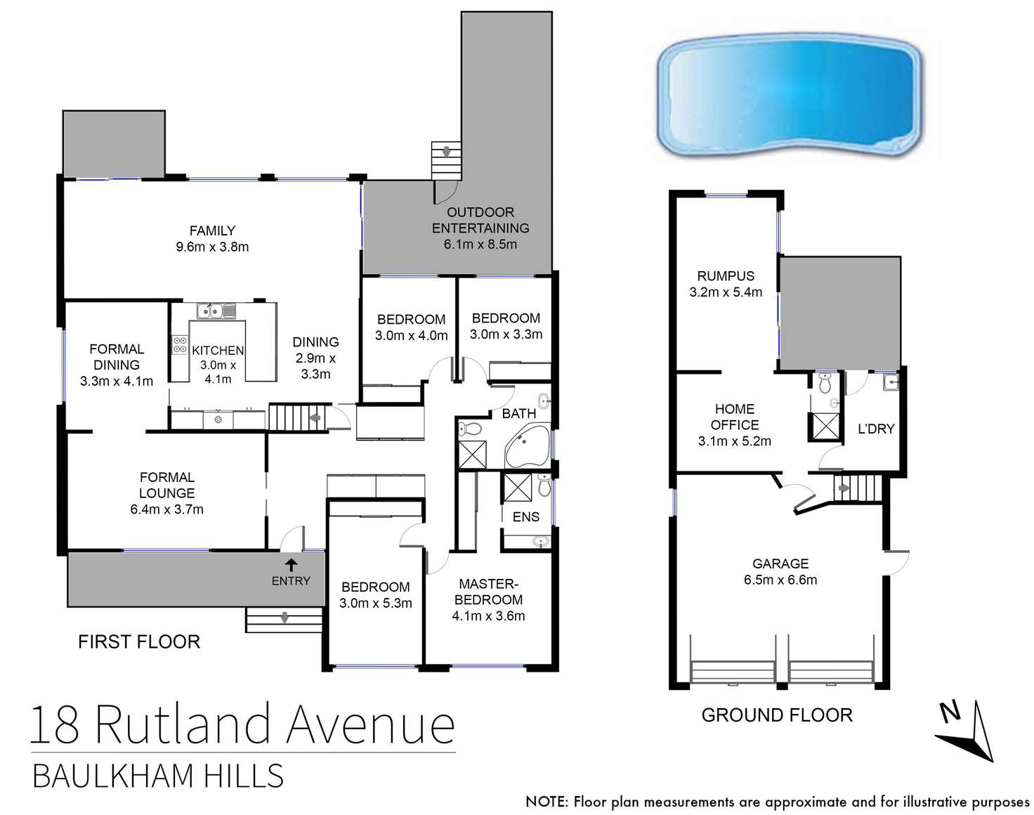 Floorplan of Homely house listing, 18 Rutland Avenue, Baulkham Hills NSW 2153
