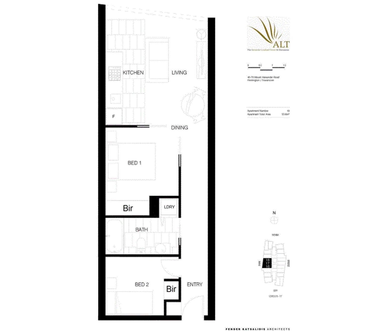 Floorplan of Homely apartment listing, 1816/18 Mount Alexander Road, Travancore VIC 3032