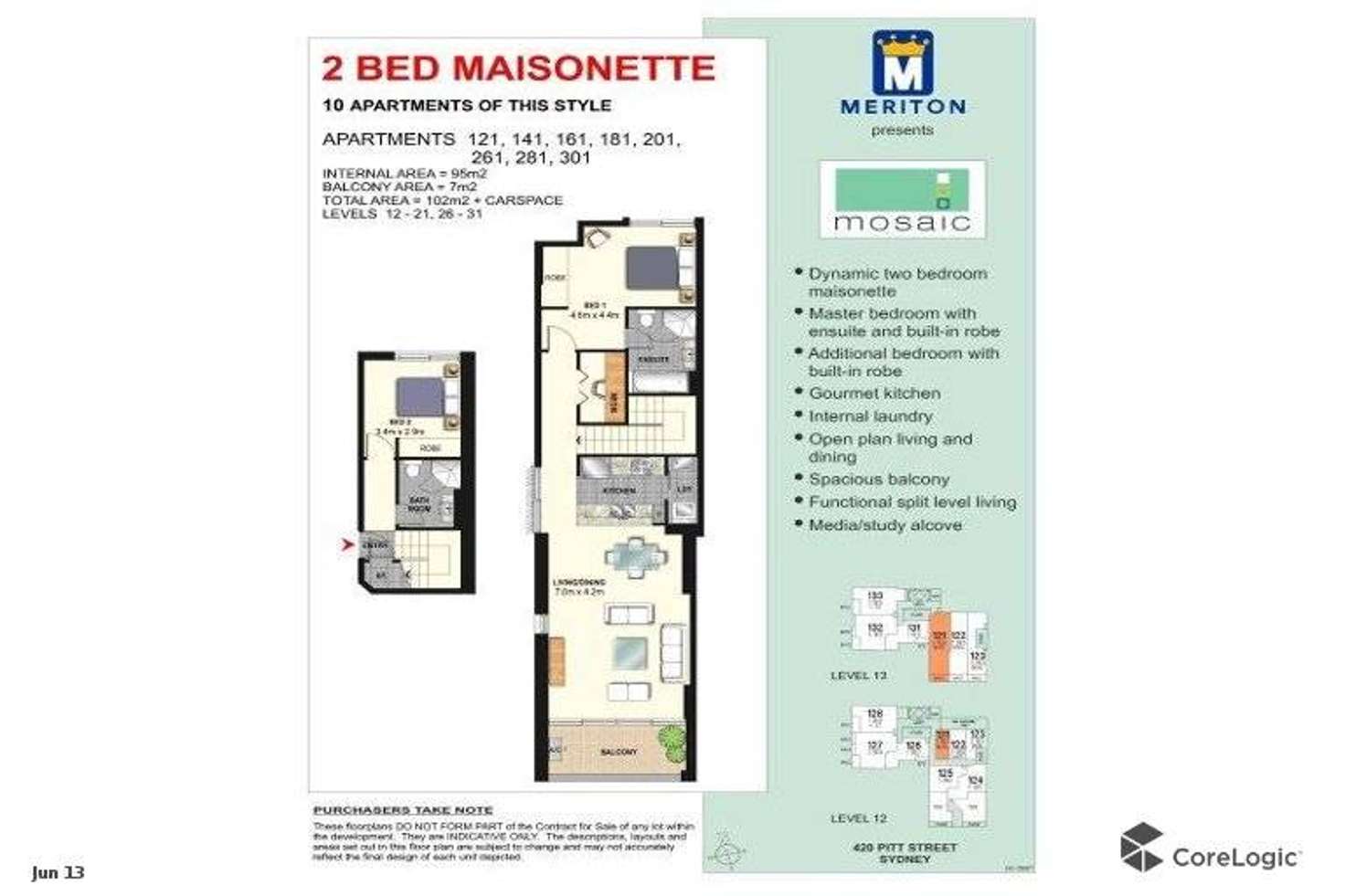 Floorplan of Homely apartment listing, 281/420 Pitt Street, Sydney NSW 2000