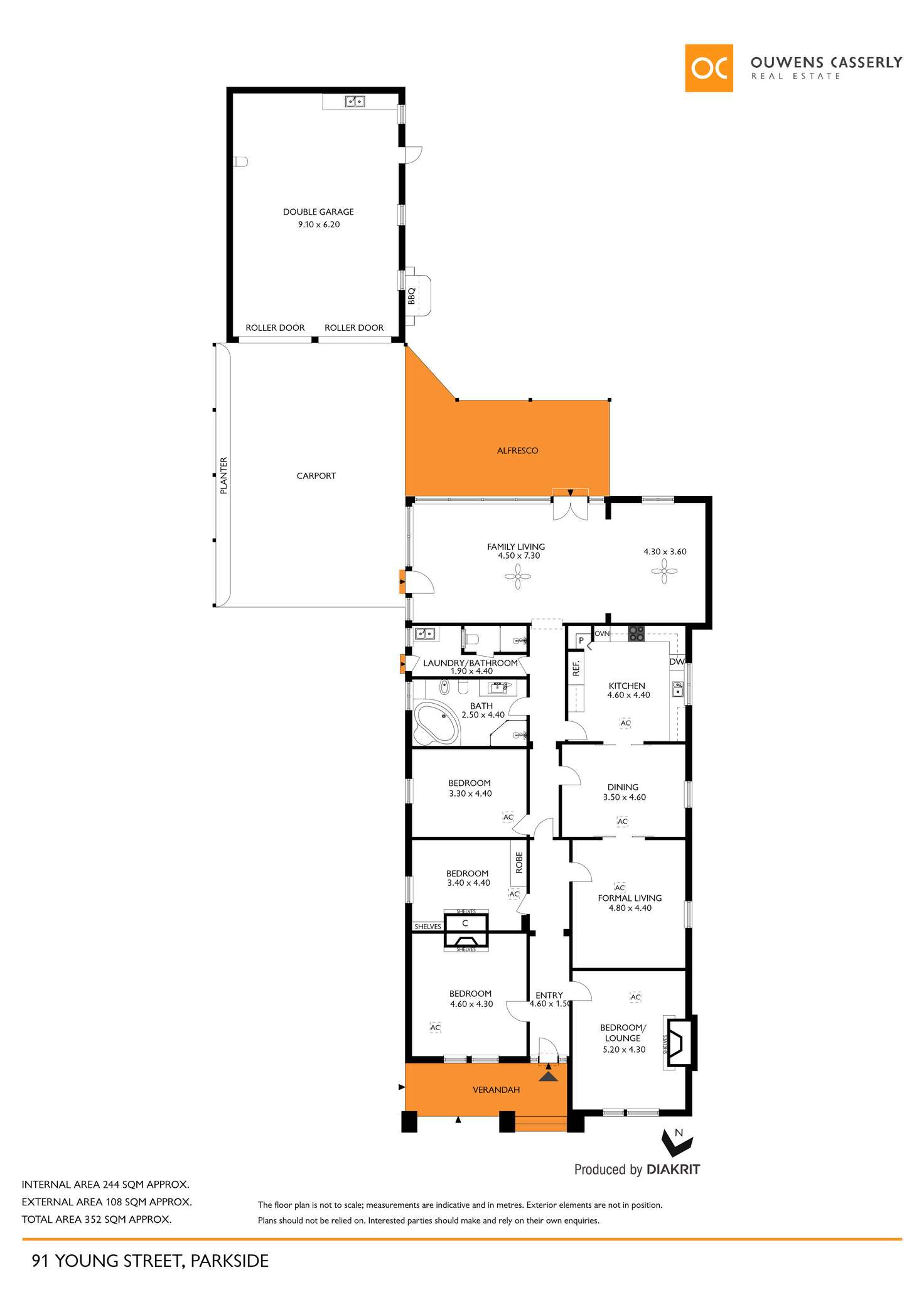 Floorplan of Homely house listing, 91 Young Street, Parkside SA 5063