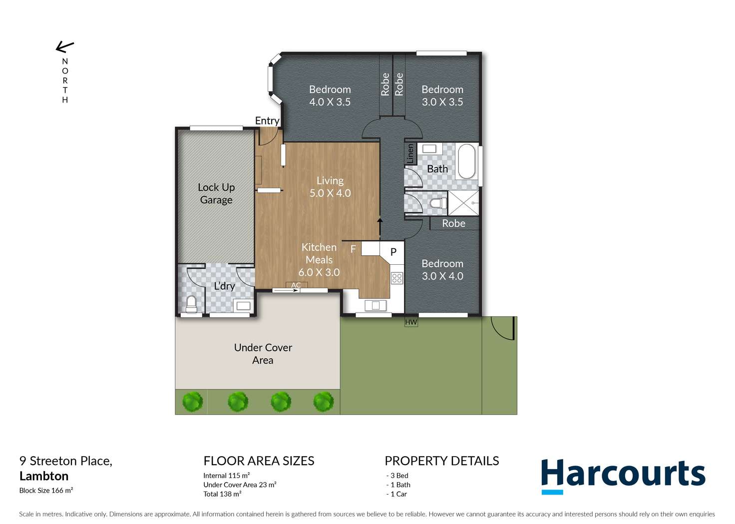 Floorplan of Homely unit listing, 3/9 Streeton Place, Lambton NSW 2299