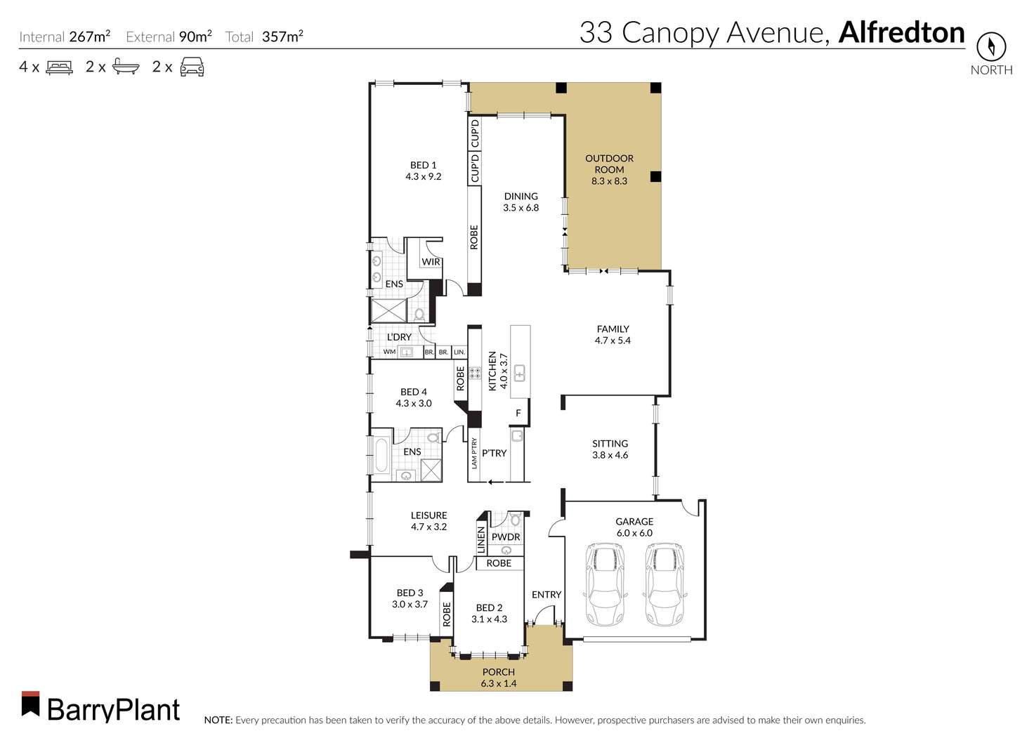 Floorplan of Homely house listing, 33 Canopy Avenue, Alfredton VIC 3350