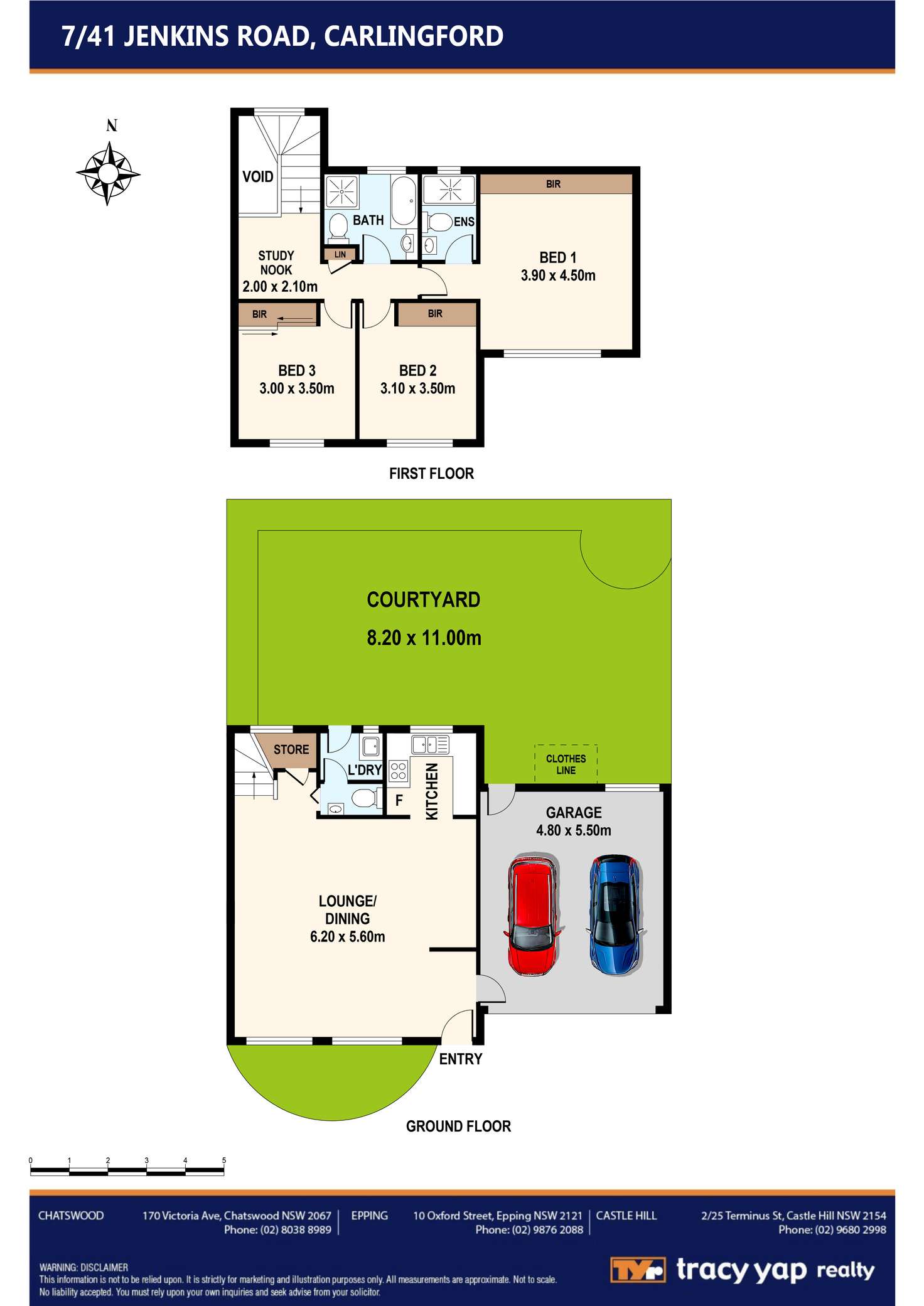 Floorplan of Homely townhouse listing, 7/41 Jenkins Road, Carlingford NSW 2118