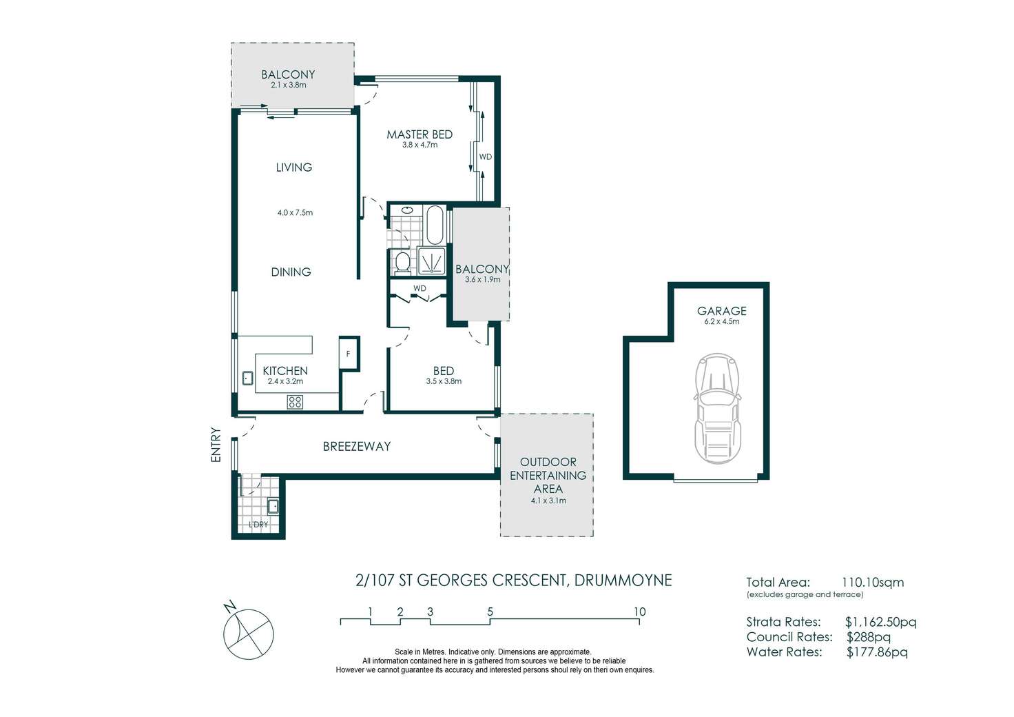 Floorplan of Homely apartment listing, 2/107 St Georges Crescent, Drummoyne NSW 2047