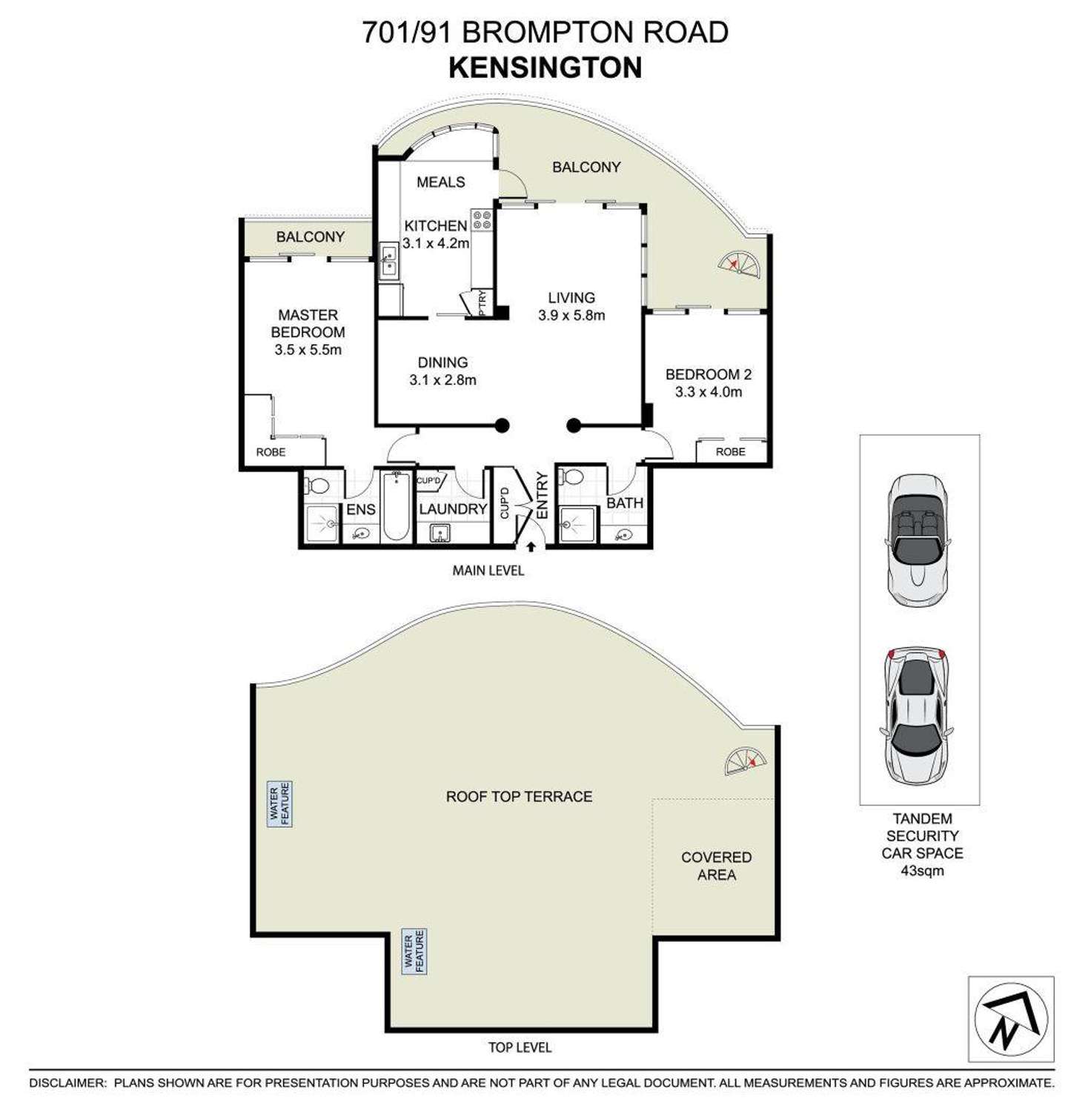 Floorplan of Homely apartment listing, 701/91 Brompton Road, Kensington NSW 2033