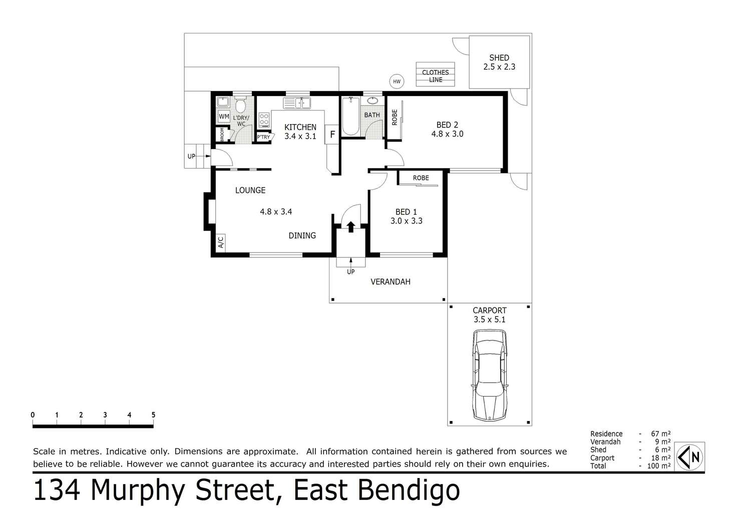 Floorplan of Homely house listing, 134 Murphy Street, East Bendigo VIC 3550