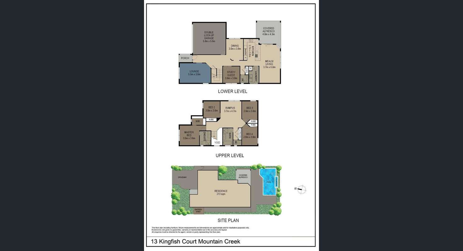 Floorplan of Homely house listing, 13 Kingfish Court, Mountain Creek QLD 4557