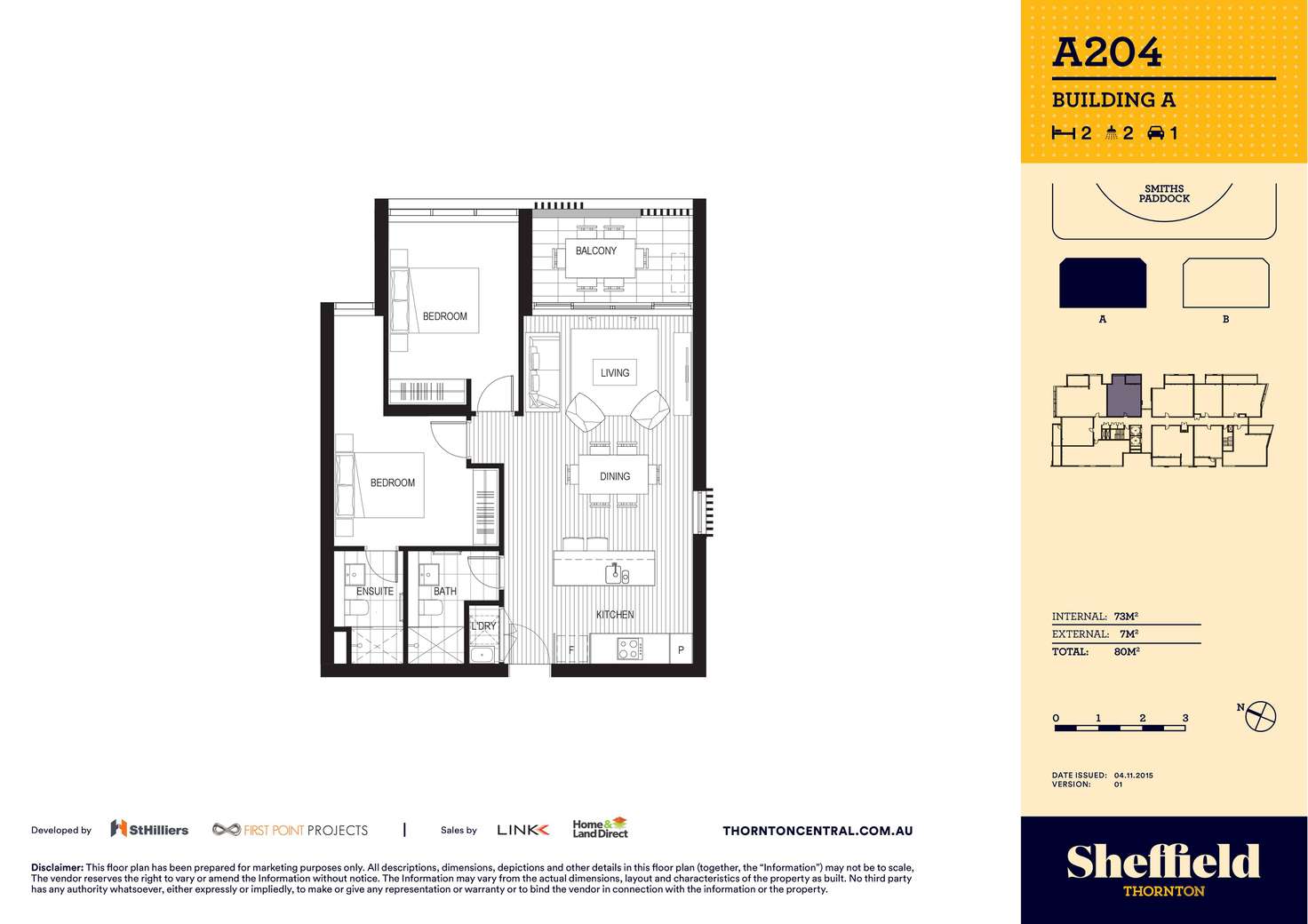 Floorplan of Homely apartment listing, 204/8 Aviators Way, Penrith NSW 2750
