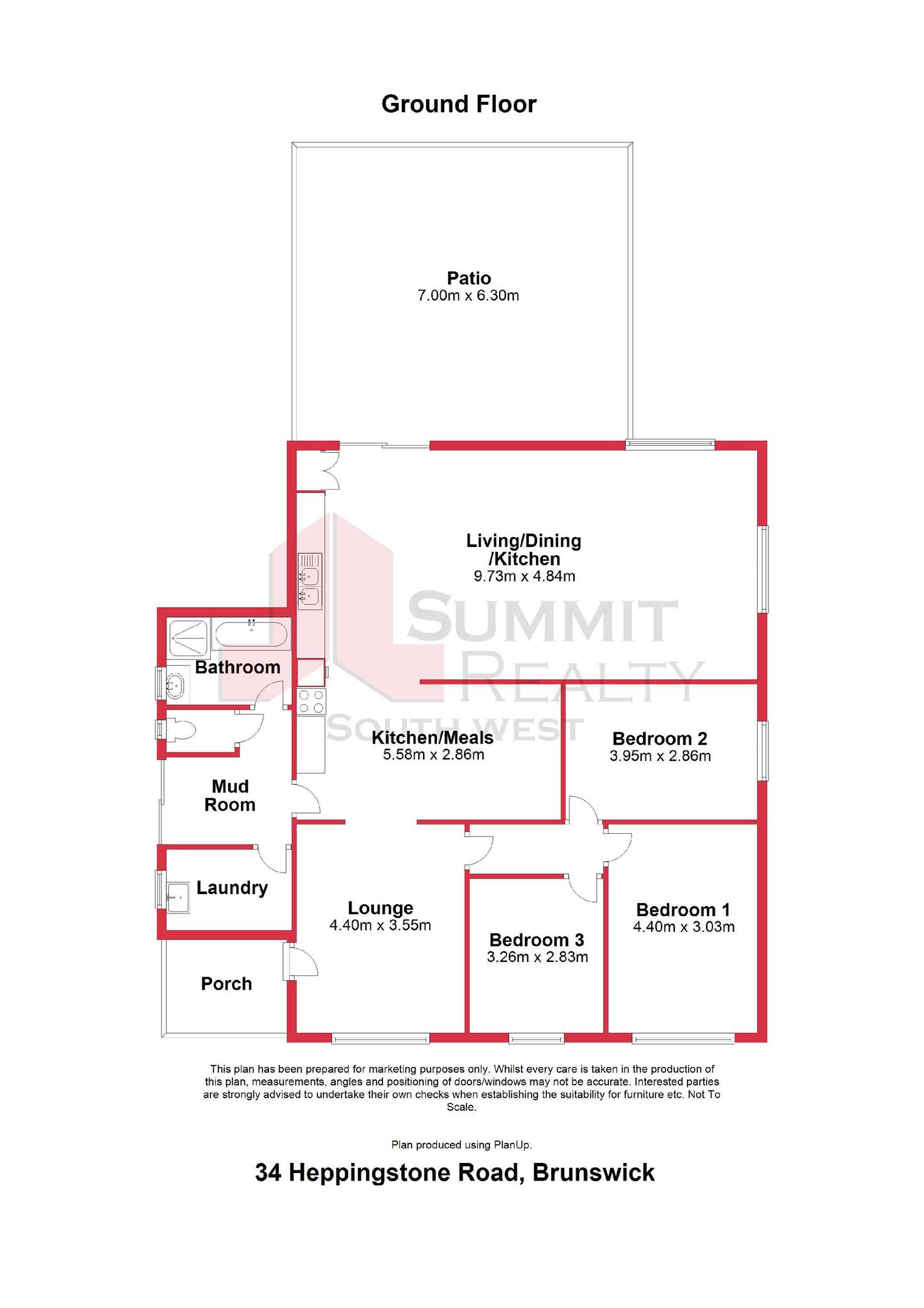 Floorplan of Homely house listing, 34 Heppingstone Road, Brunswick WA 6224