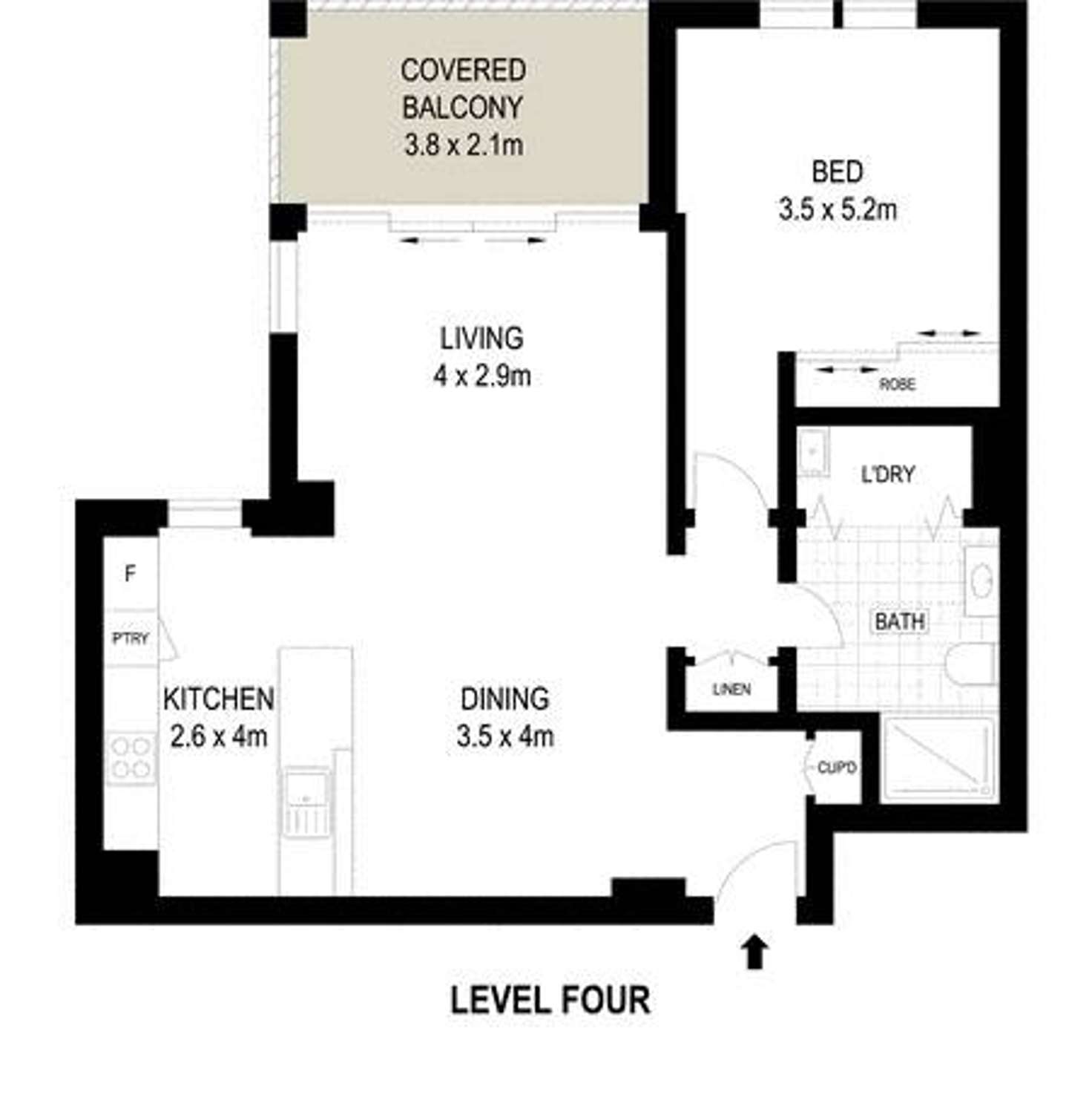 Floorplan of Homely apartment listing, 410/2 Rosewater Circuit, Breakfast Point NSW 2137