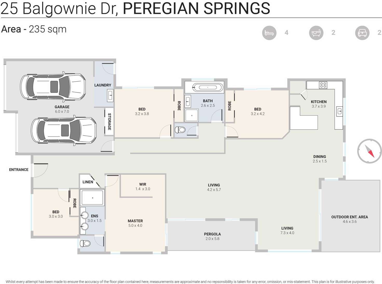 Floorplan of Homely house listing, 25 Balgownie Drive, Peregian Springs QLD 4573