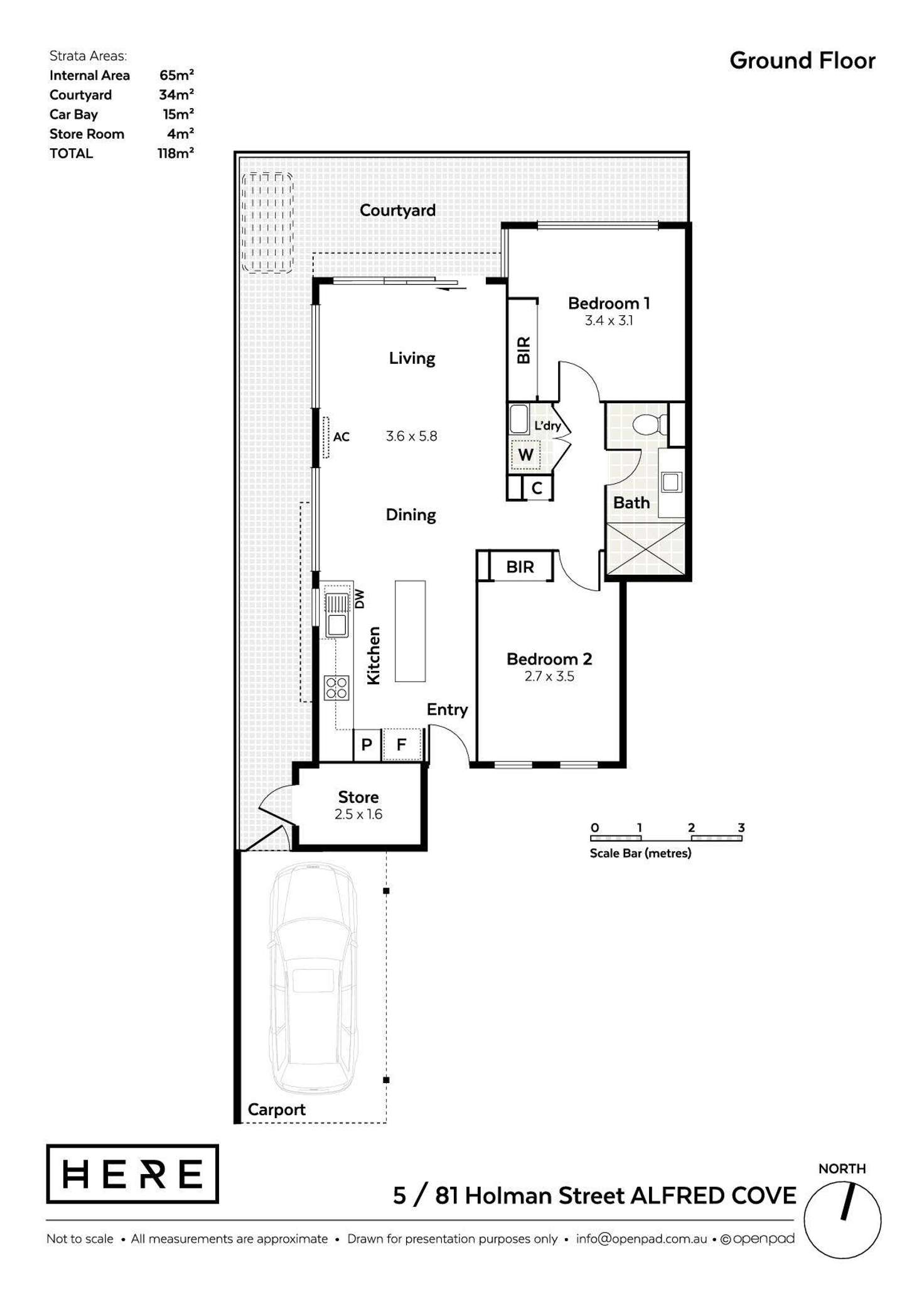 Floorplan of Homely apartment listing, 5/81 Holman Street, Alfred Cove WA 6154