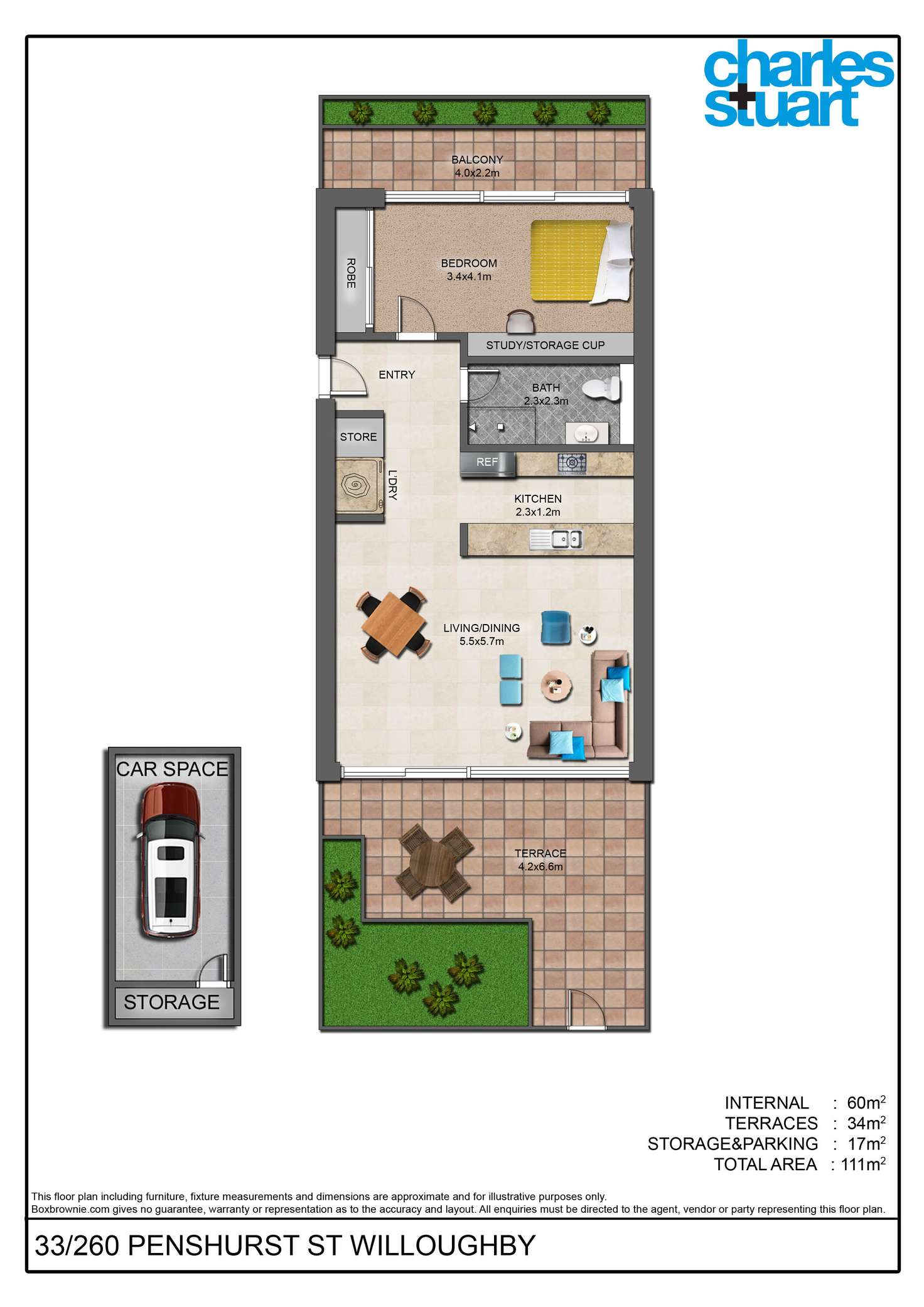 Floorplan of Homely apartment listing, 33/260 Penshurst Street, Willoughby NSW 2068