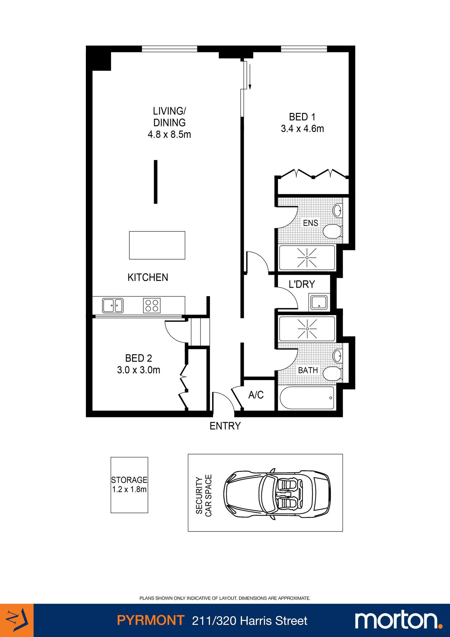 Floorplan of Homely apartment listing, 211/320 Harris Street, Pyrmont NSW 2009