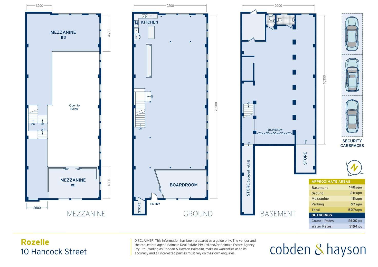 Floorplan of Homely house listing, 10 Hancock Street, Rozelle NSW 2039