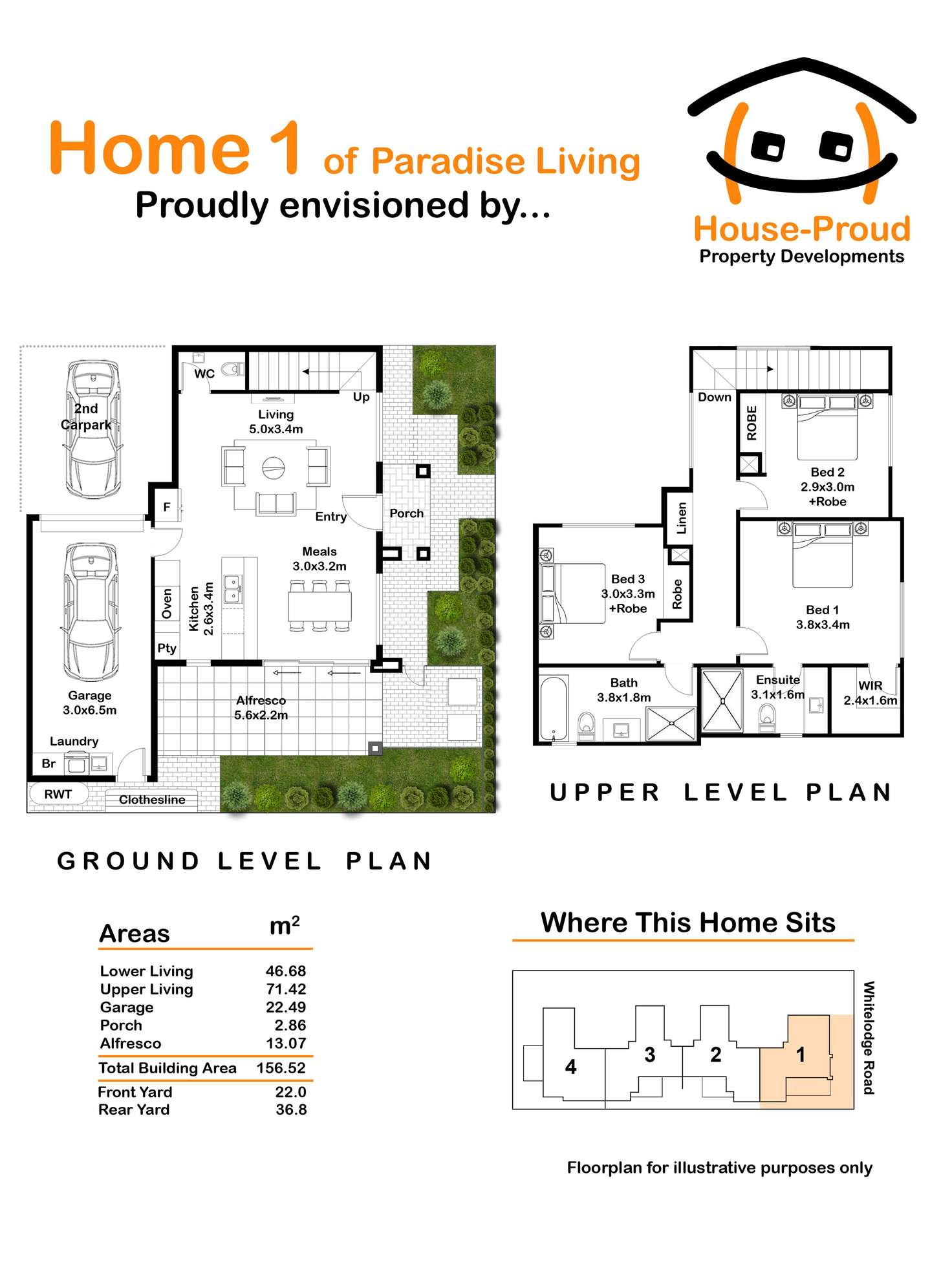 Floorplan of Homely house listing, 1/12 Whitelodge Road, Paradise SA 5075