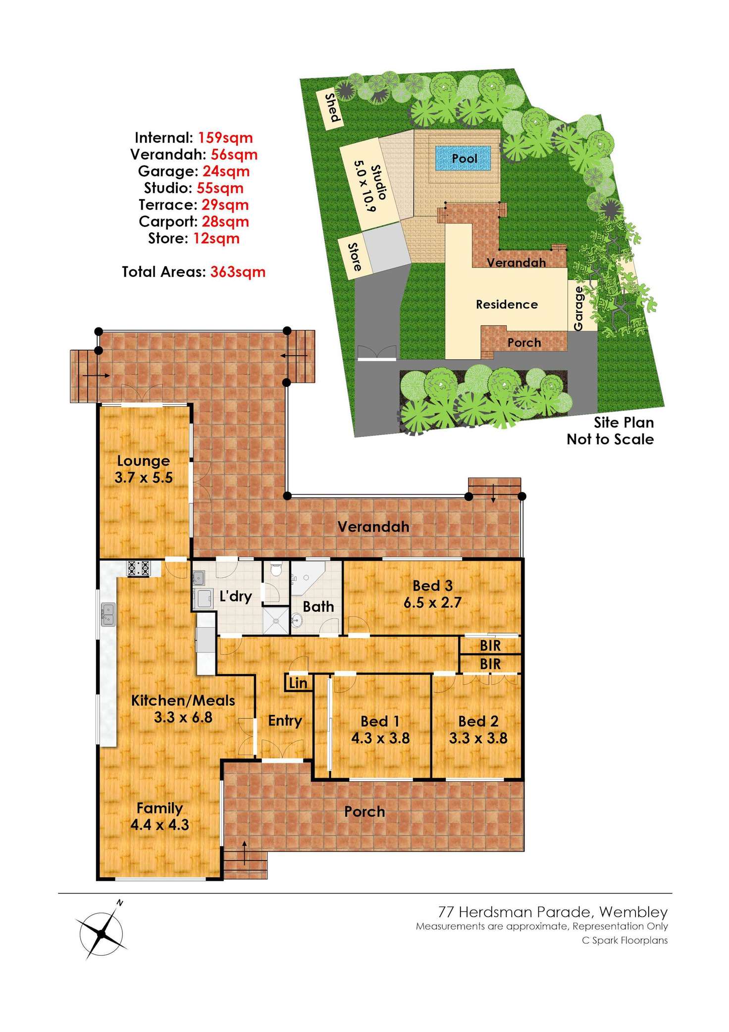 Floorplan of Homely house listing, 77 Herdsman Parade, Wembley WA 6014