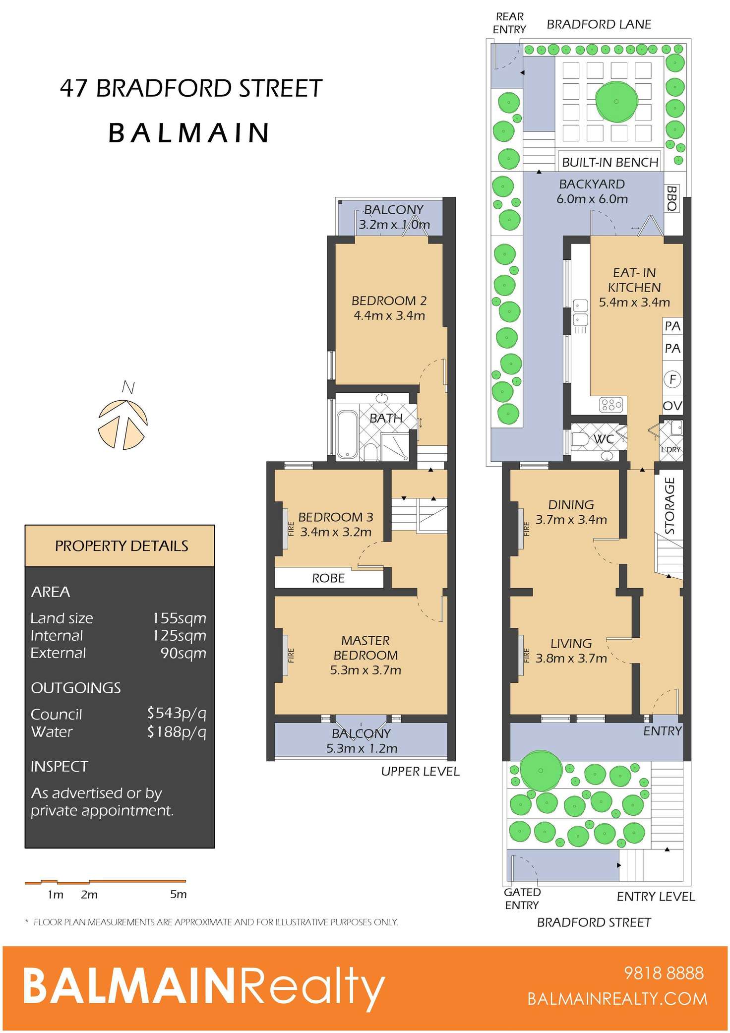 Floorplan of Homely house listing, 47 Bradford Street, Balmain NSW 2041