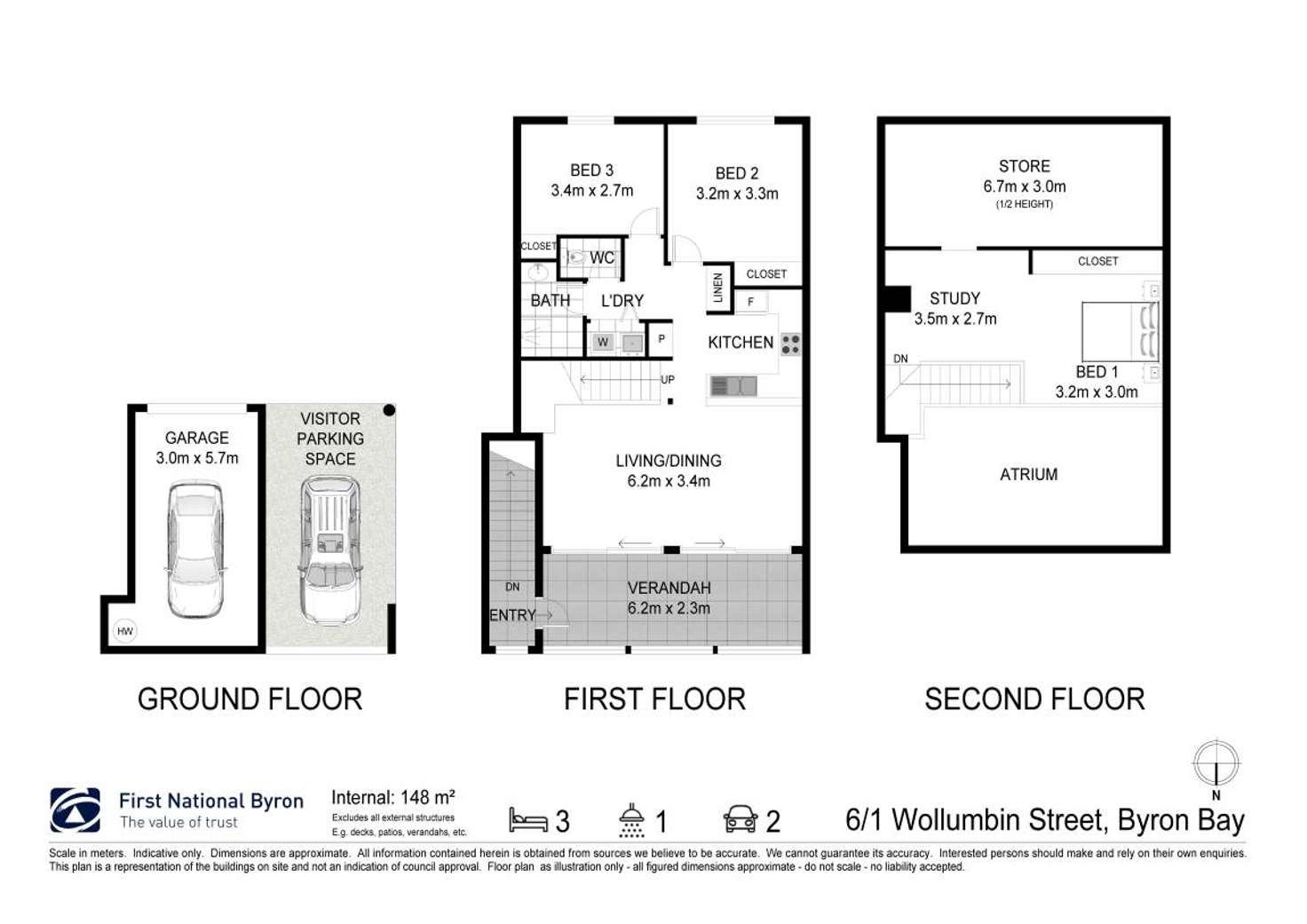 Floorplan of Homely unit listing, 6/1 Wollumbin Street, Byron Bay NSW 2481