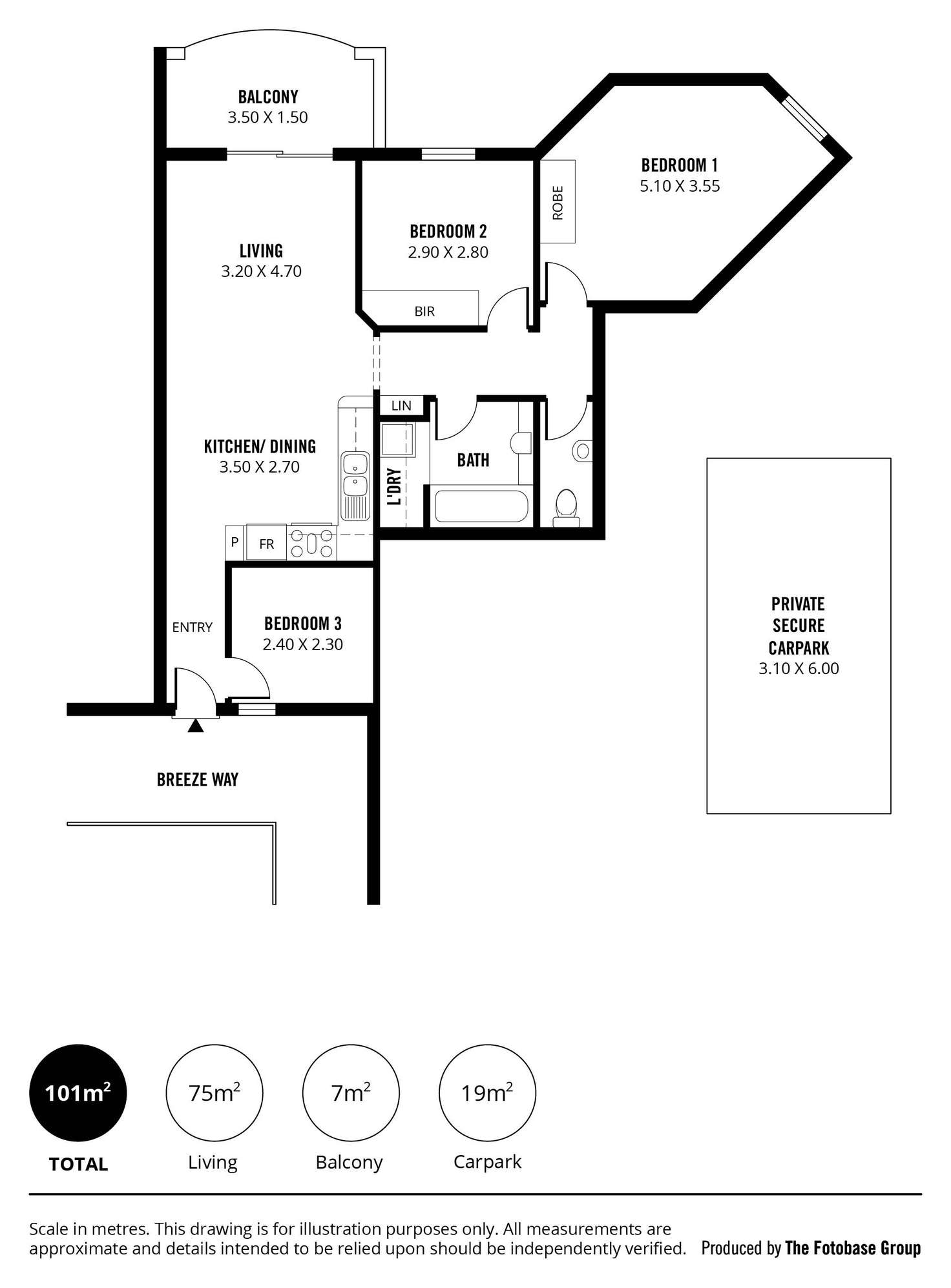 Floorplan of Homely apartment listing, 28B/188 Carrington Street, Adelaide SA 5000