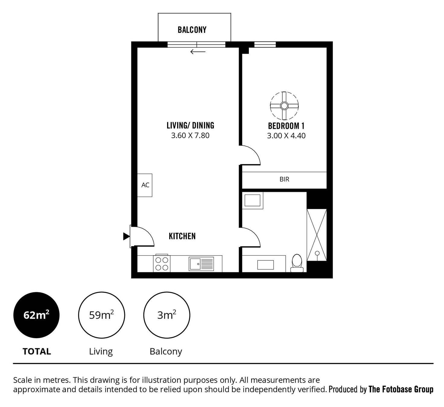 Floorplan of Homely apartment listing, 305/31 Frew Street, Adelaide SA 5000
