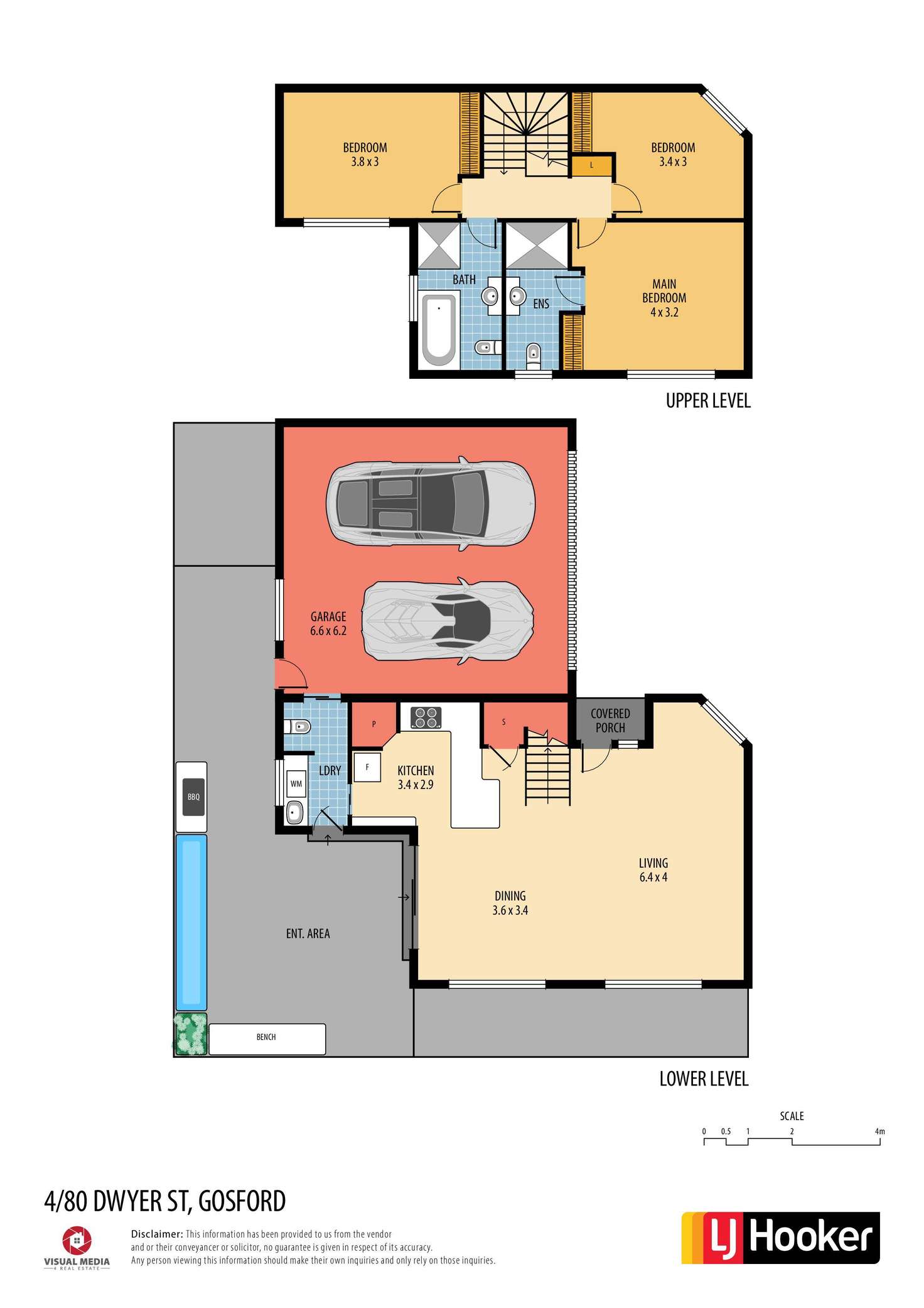 Floorplan of Homely townhouse listing, 4/80 Dwyer Street, North Gosford NSW 2250