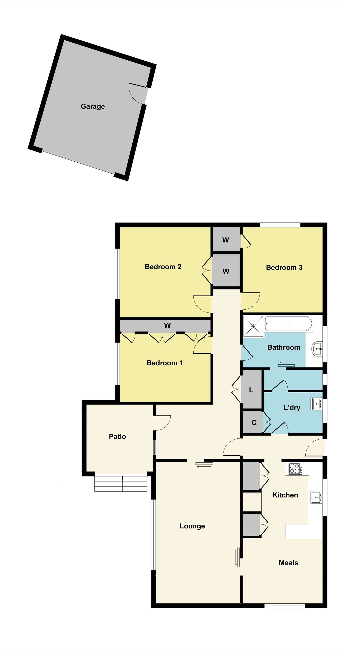 Floorplan of Homely house listing, 8 Robert Drive, Ballarat North VIC 3350