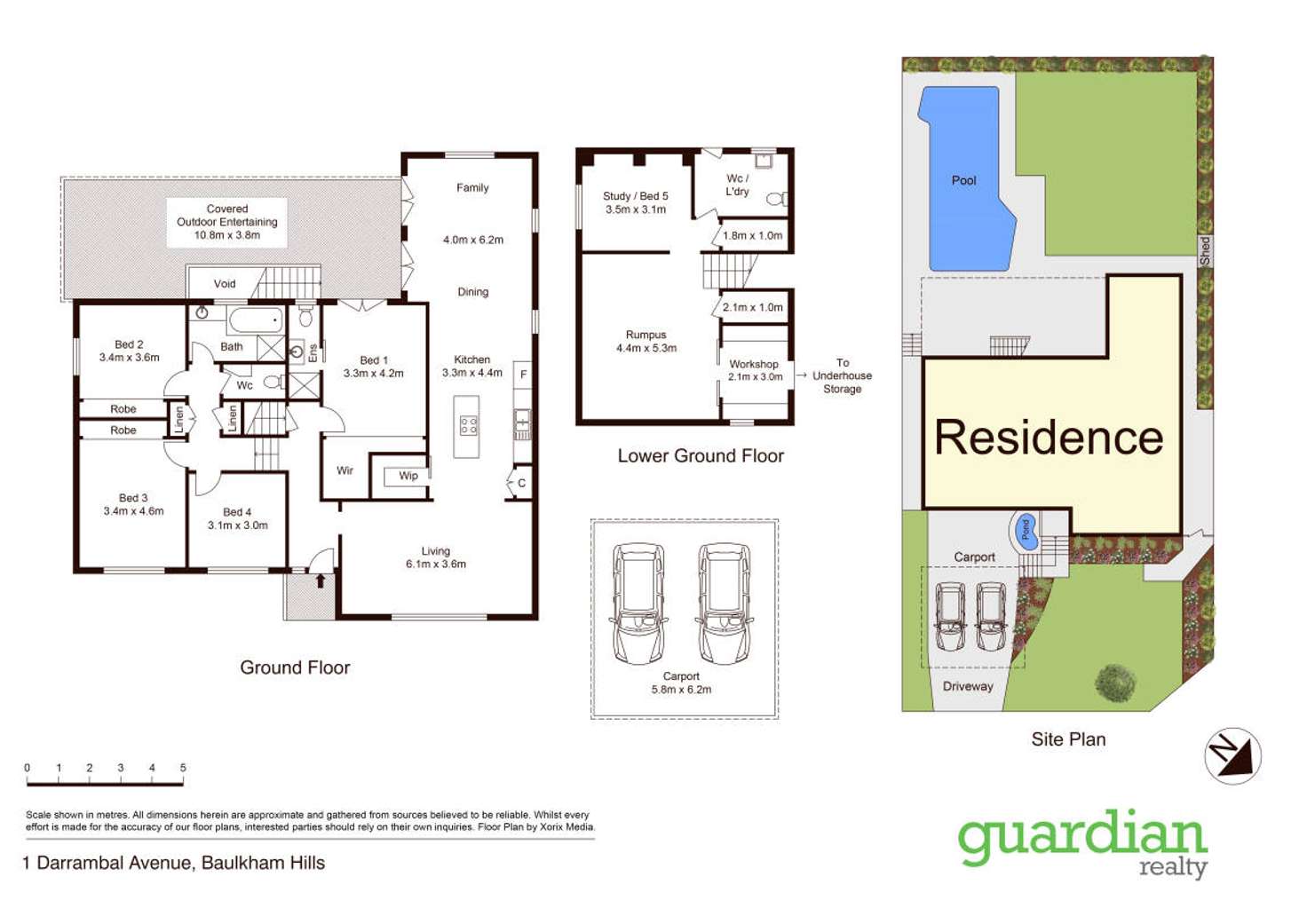 Floorplan of Homely house listing, 1 Darrambal Avenue, Baulkham Hills NSW 2153