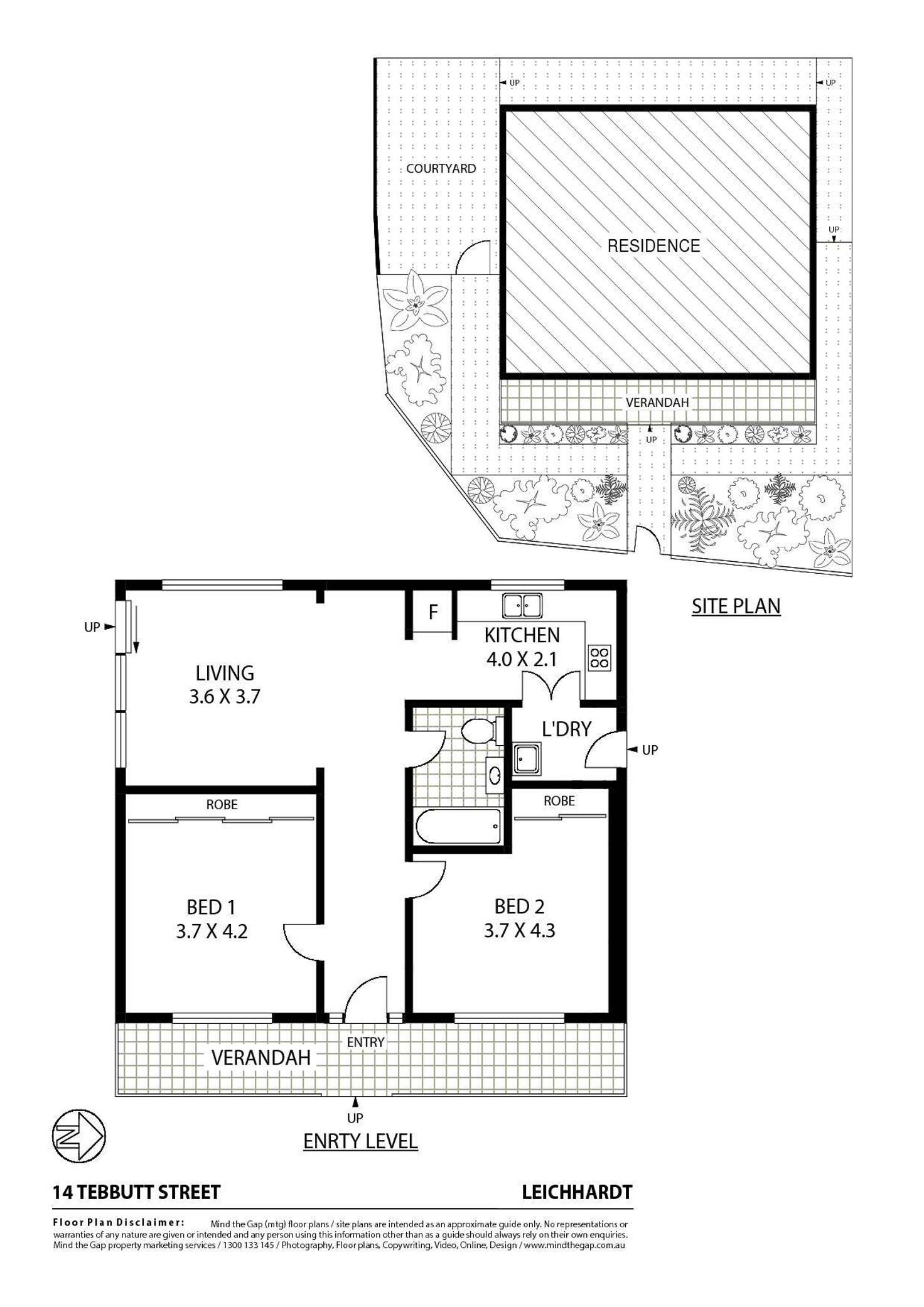 Floorplan of Homely house listing, 14 Tebbutt Street, Leichhardt NSW 2040