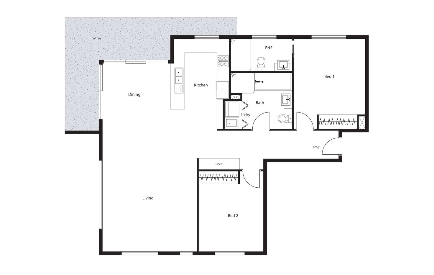 Floorplan of Homely unit listing, 31/5 Gould Street, Turner ACT 2612