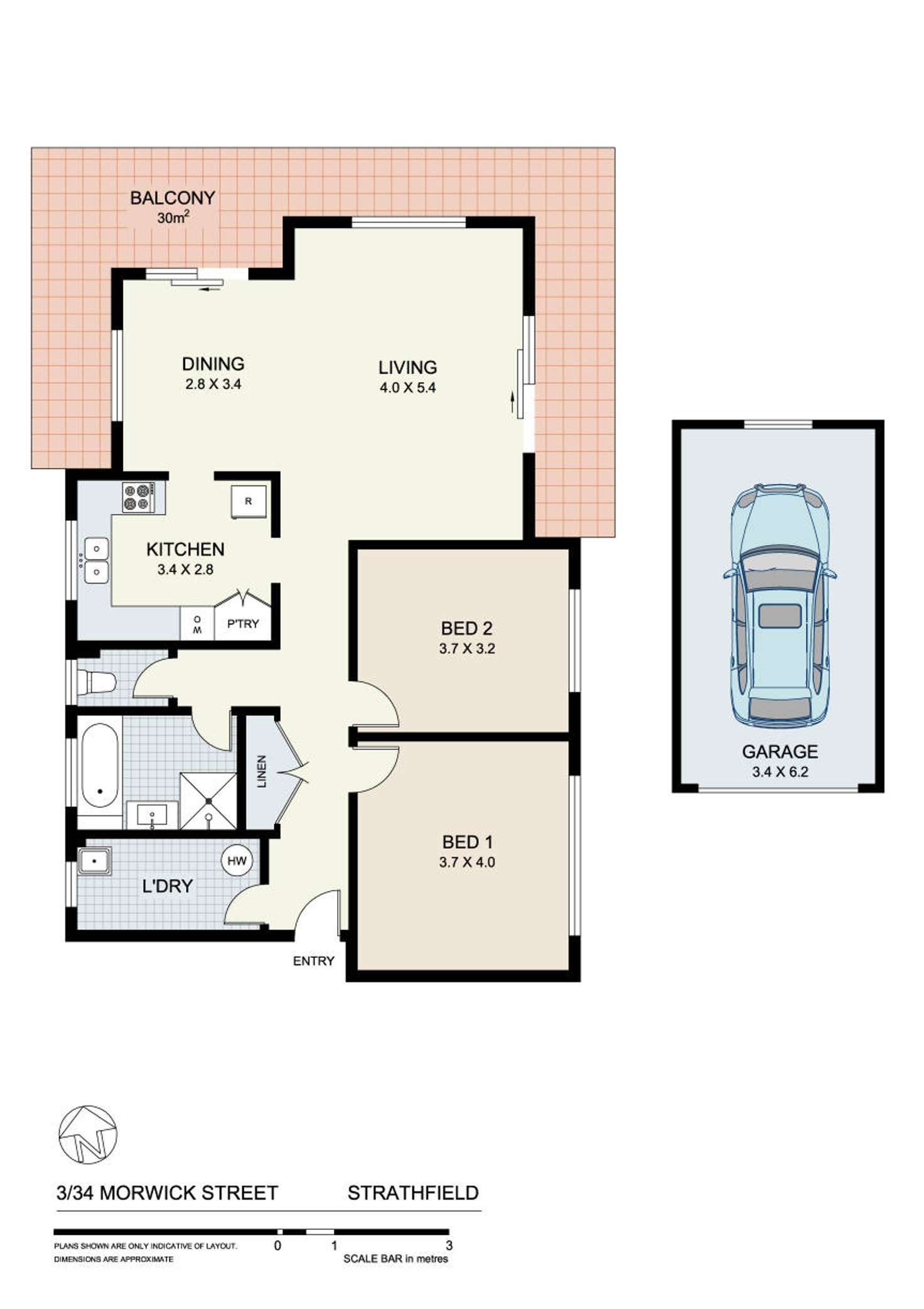 Floorplan of Homely apartment listing, 3/34 Morwick Street, Strathfield NSW 2135