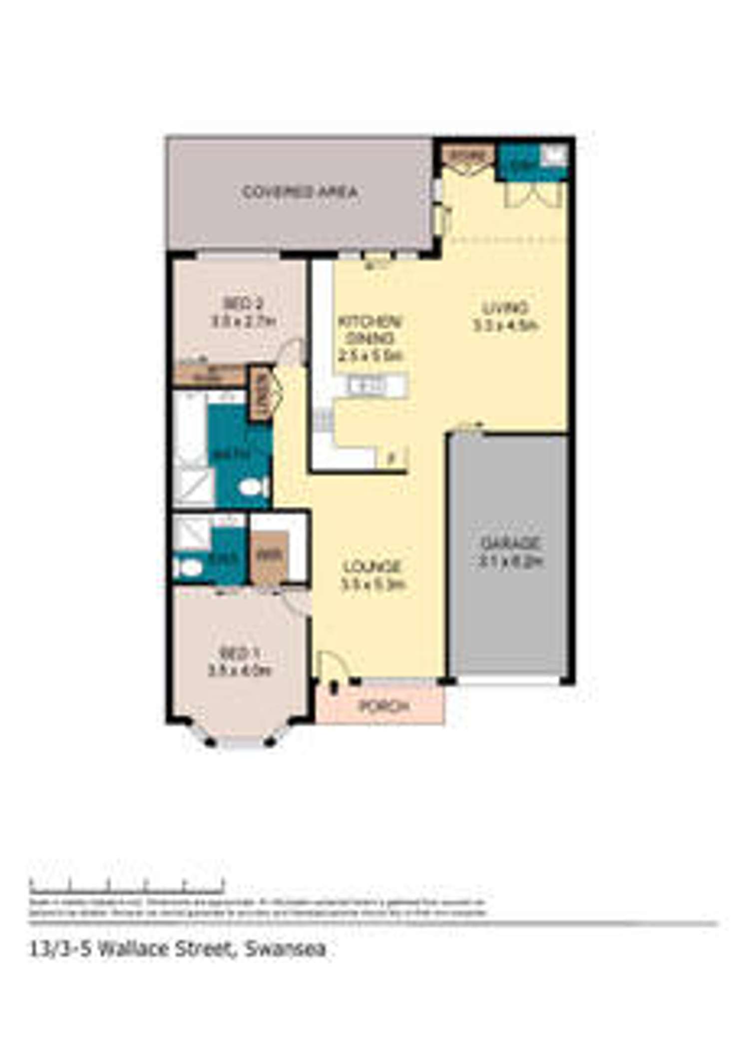 Floorplan of Homely villa listing, 13/3-5 Wallace Street, Swansea NSW 2281