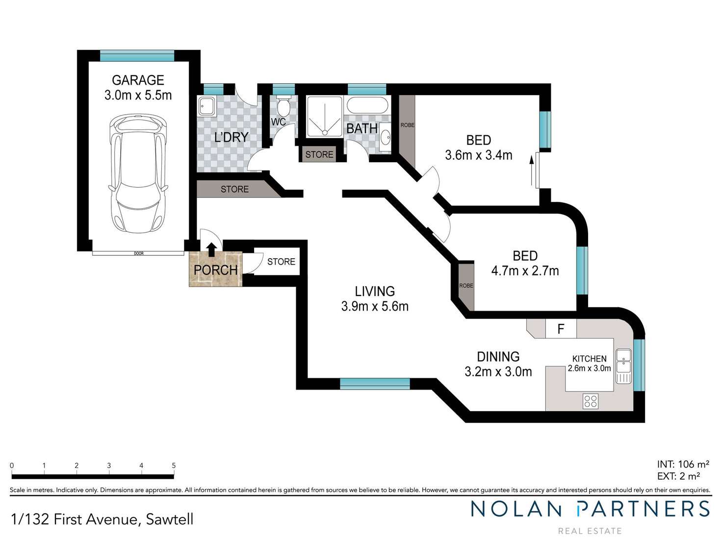 Floorplan of Homely unit listing, 1/132 First Avenue, Sawtell NSW 2452