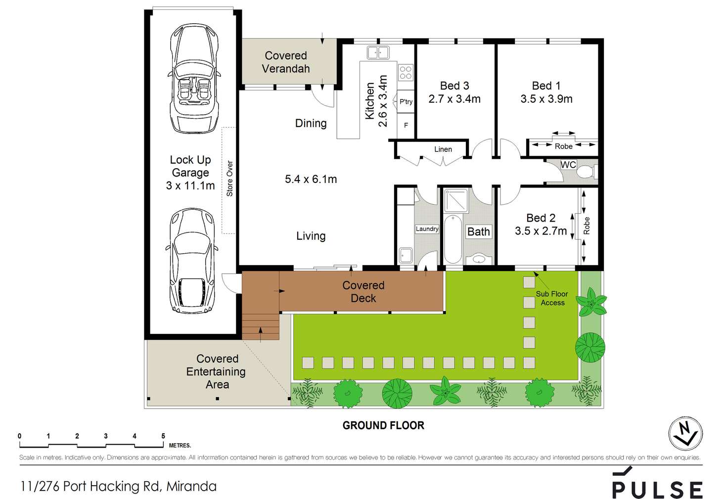 Floorplan of Homely villa listing, 11/276 Port Hacking Road, Miranda NSW 2228