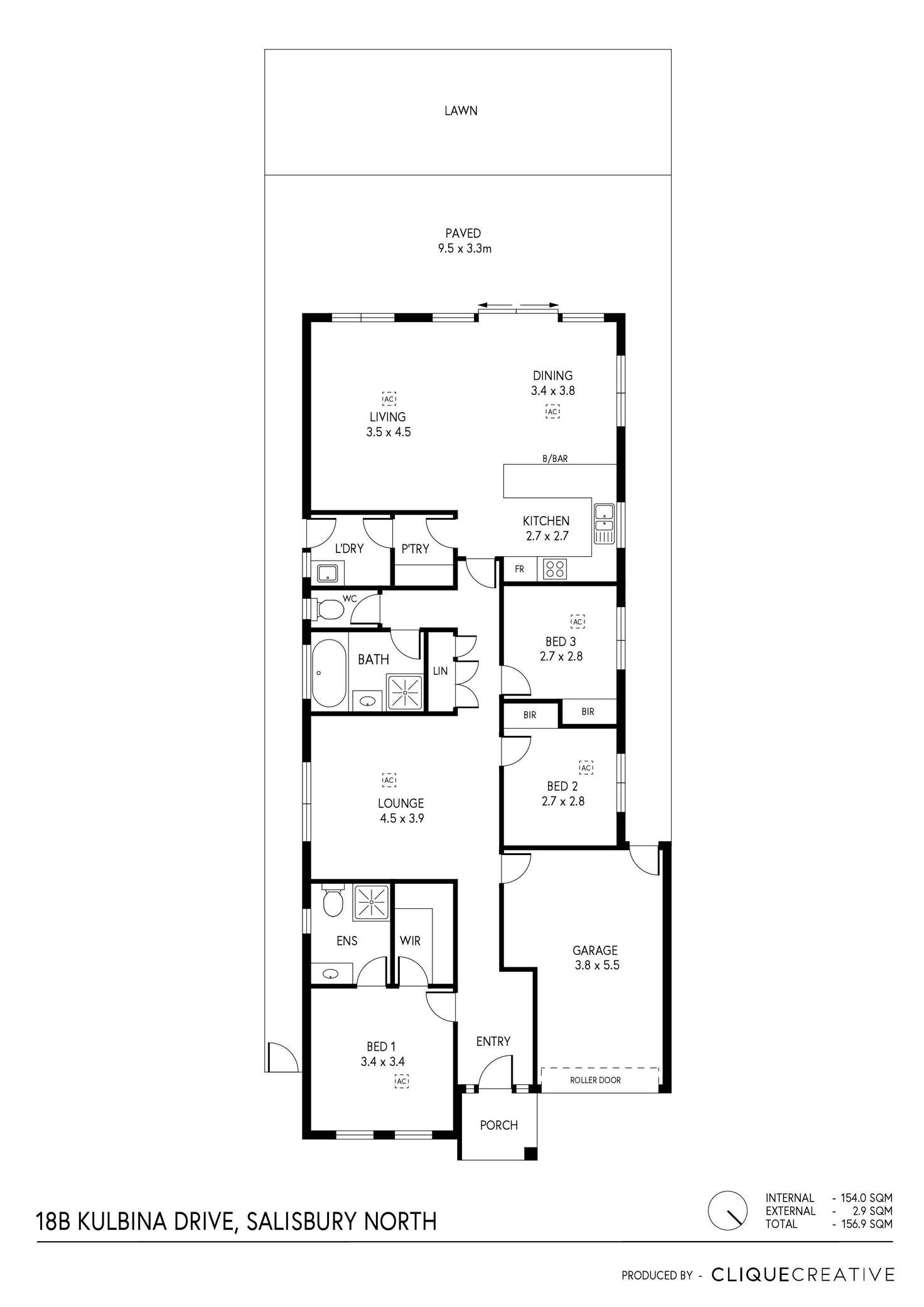 Floorplan of Homely house listing, 18B Kulbina Drive, Salisbury North SA 5108