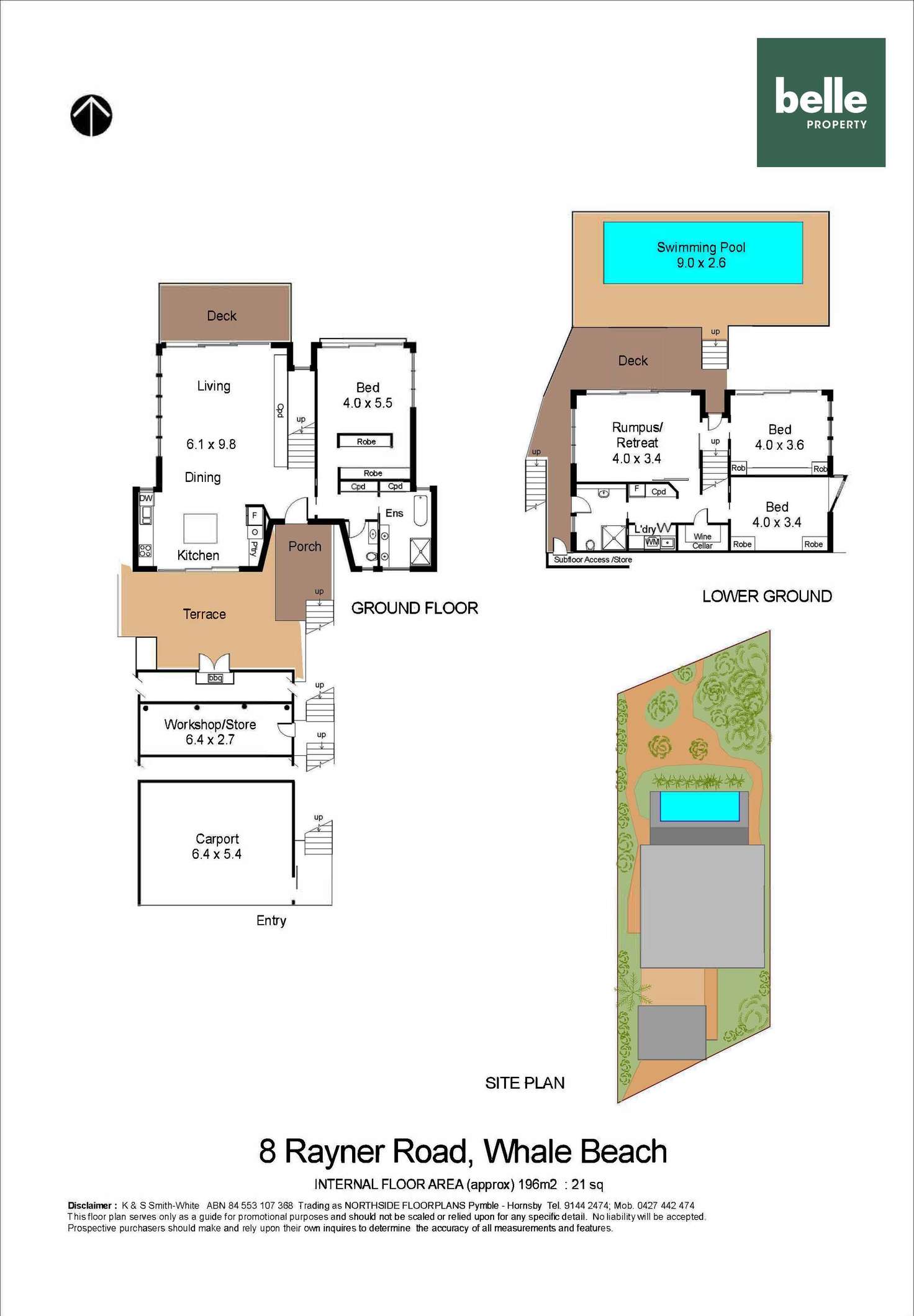 Floorplan of Homely house listing, 8 Rayner Road, Whale Beach NSW 2107