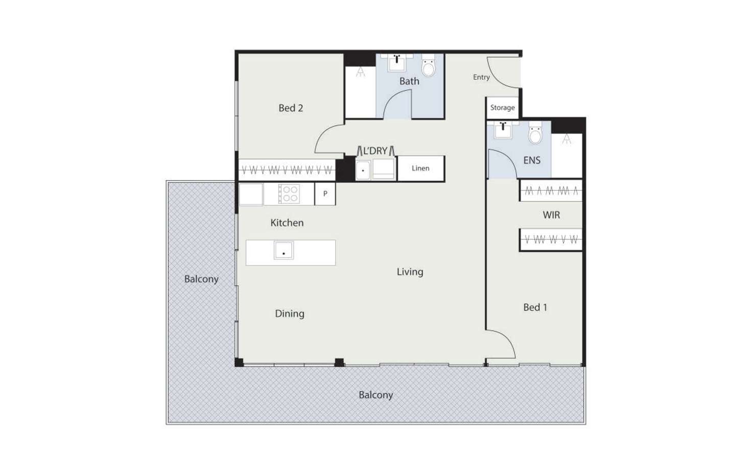 Floorplan of Homely apartment listing, 79/44 Macquarie Street, Barton ACT 2600