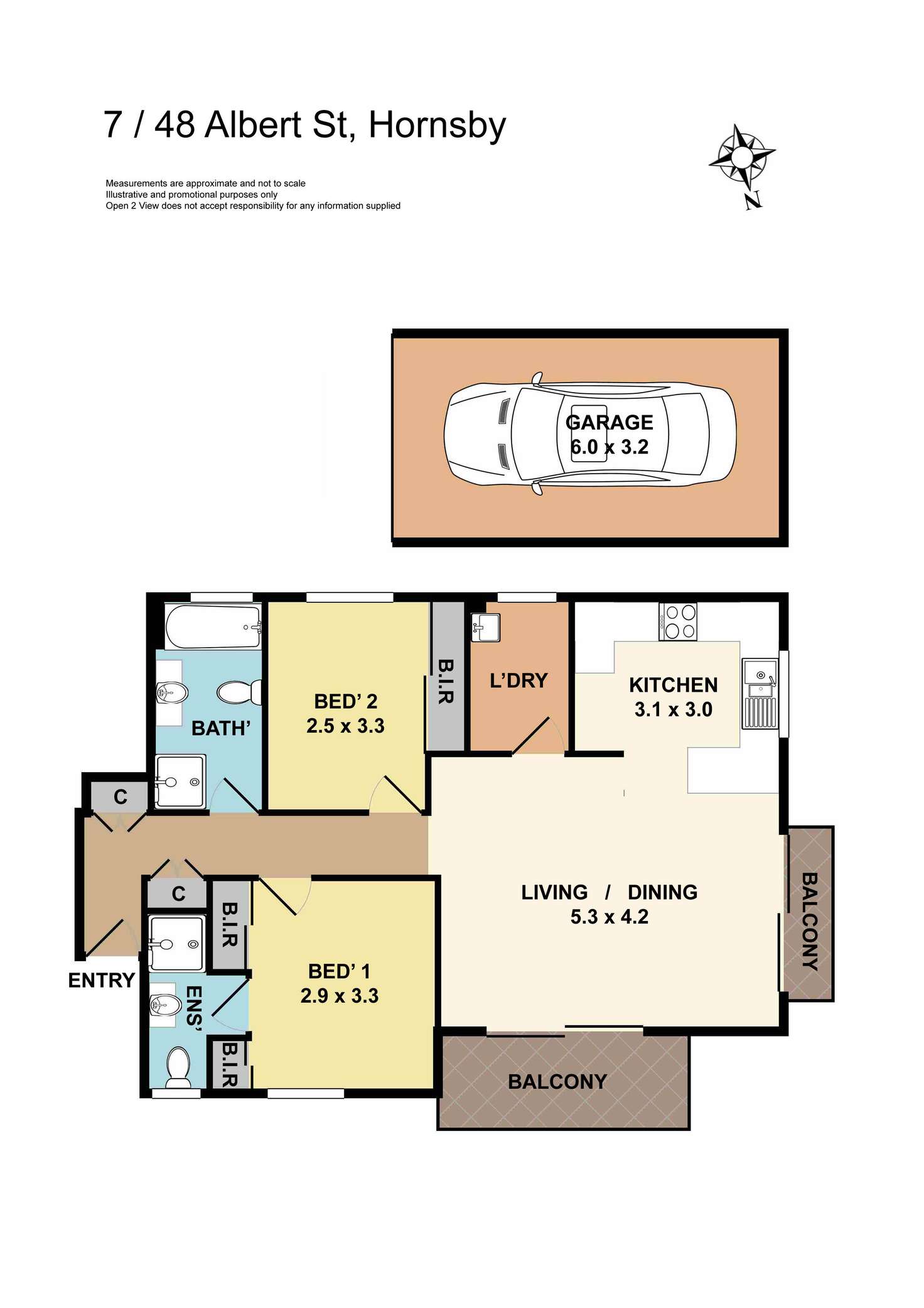 Floorplan of Homely apartment listing, 7/48 Albert Street, Hornsby NSW 2077